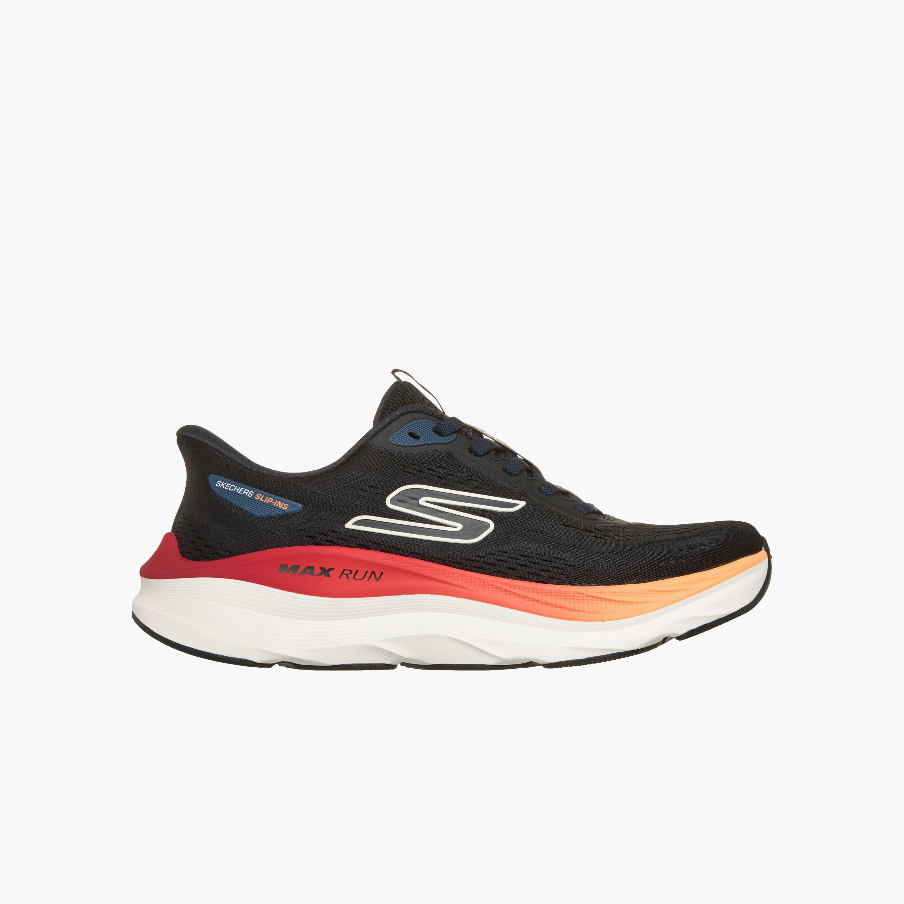 Skechers Men MAX RUN Logo Print Slip-On Running Shoes-men-shoes-sneakers-image-1