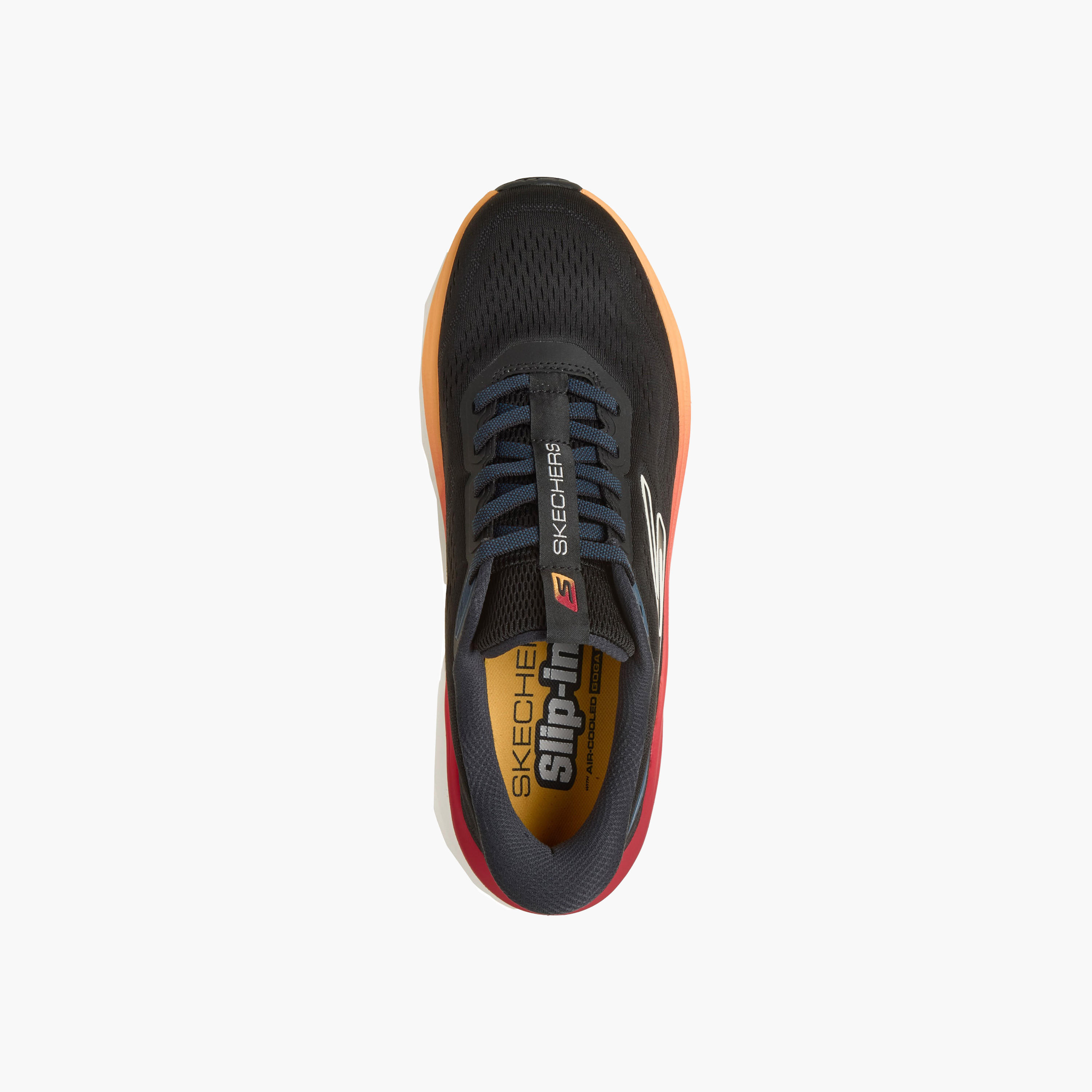 Skechers Men MAX RUN Logo Print Slip-On Running Shoes-men-shoes-sneakers-image-2