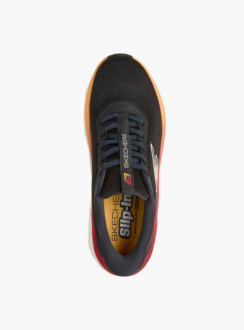 Skechers Men MAX RUN Logo Print Slip-On Running Shoes-men-shoes-sneakers-image-2