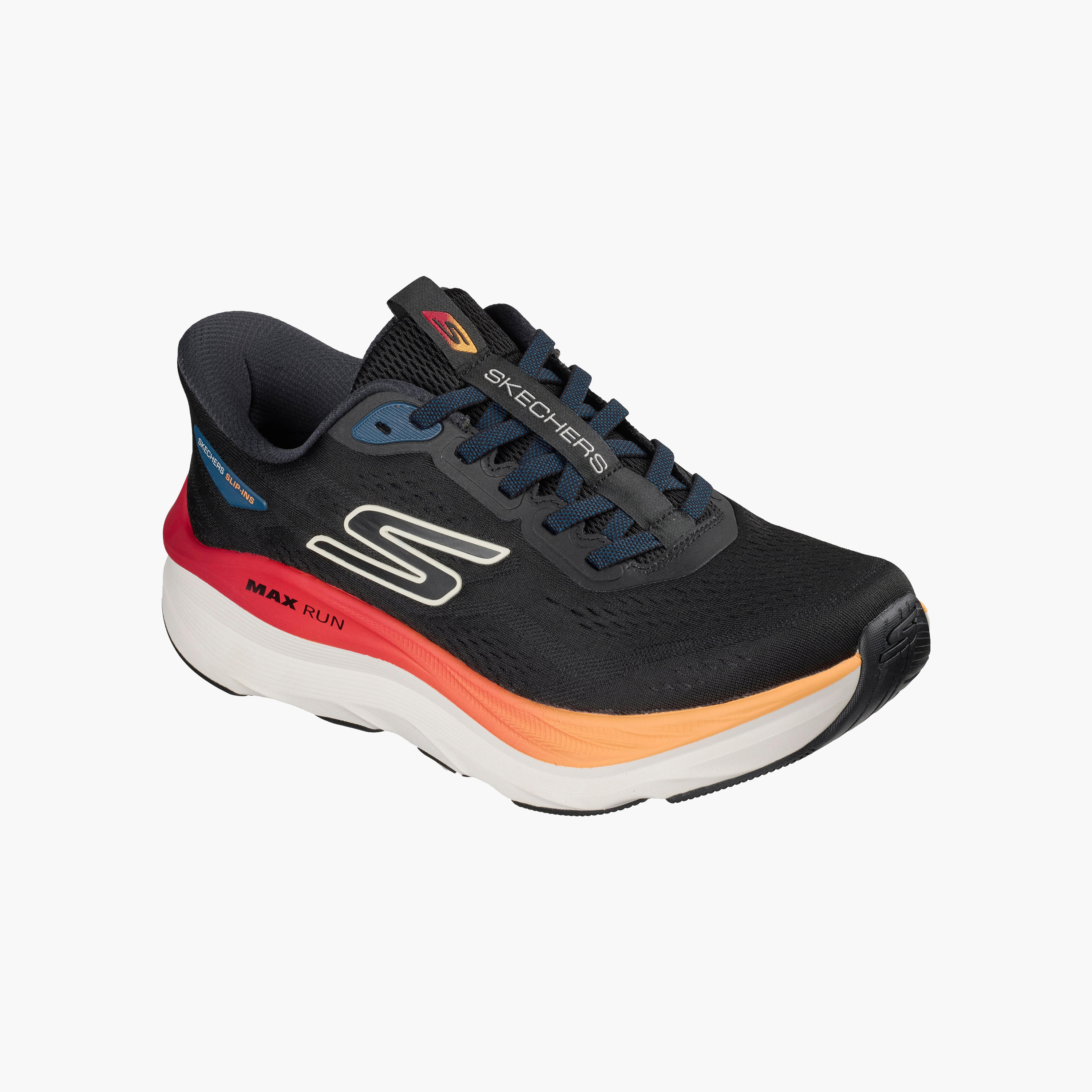Skechers Men MAX RUN Logo Print Slip-On Running Shoes-men-shoes-sneakers-image-5