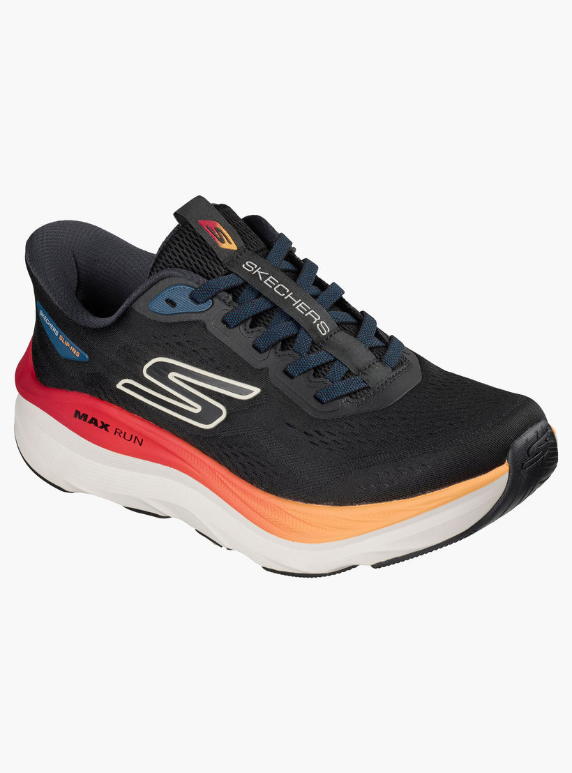 Skechers Men MAX RUN Logo Print Slip-On Running Shoes-men-shoes-sneakers-image-5
