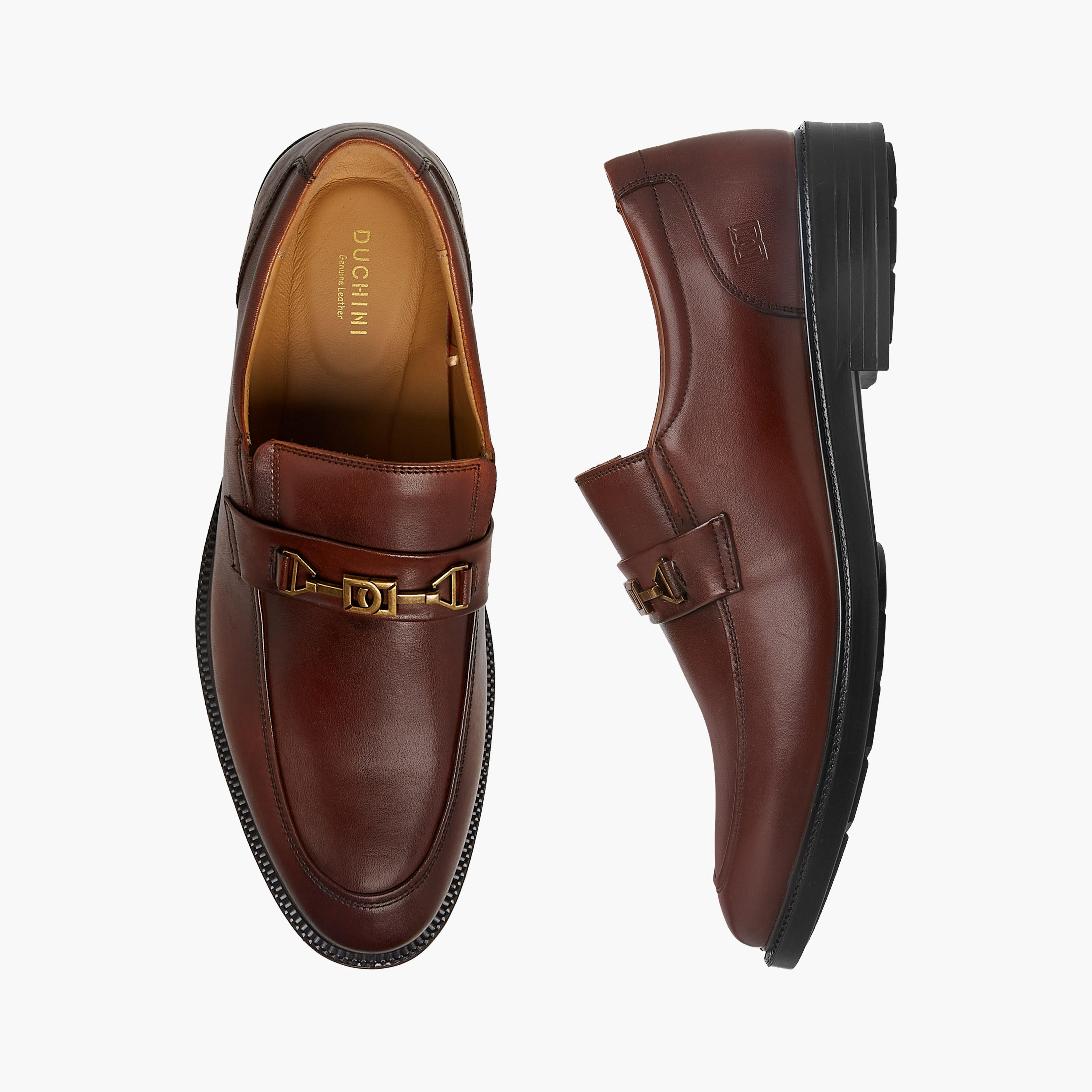 Duchini Men Solid Slip-On Leather Loafers-men-shoes-formalshoes-image-1