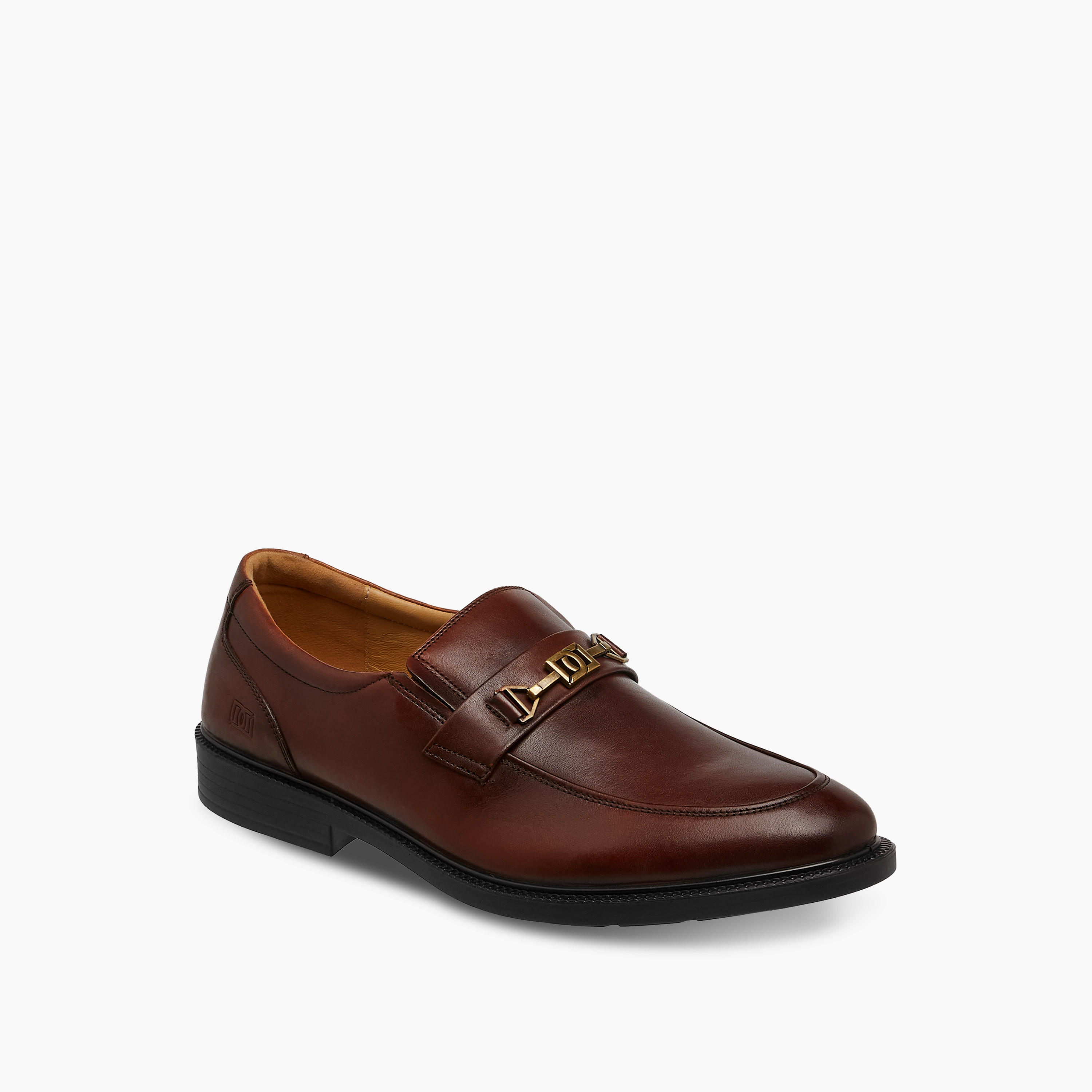 Duchini Men Solid Slip-On Leather Loafers-men-shoes-formalshoes-image-2