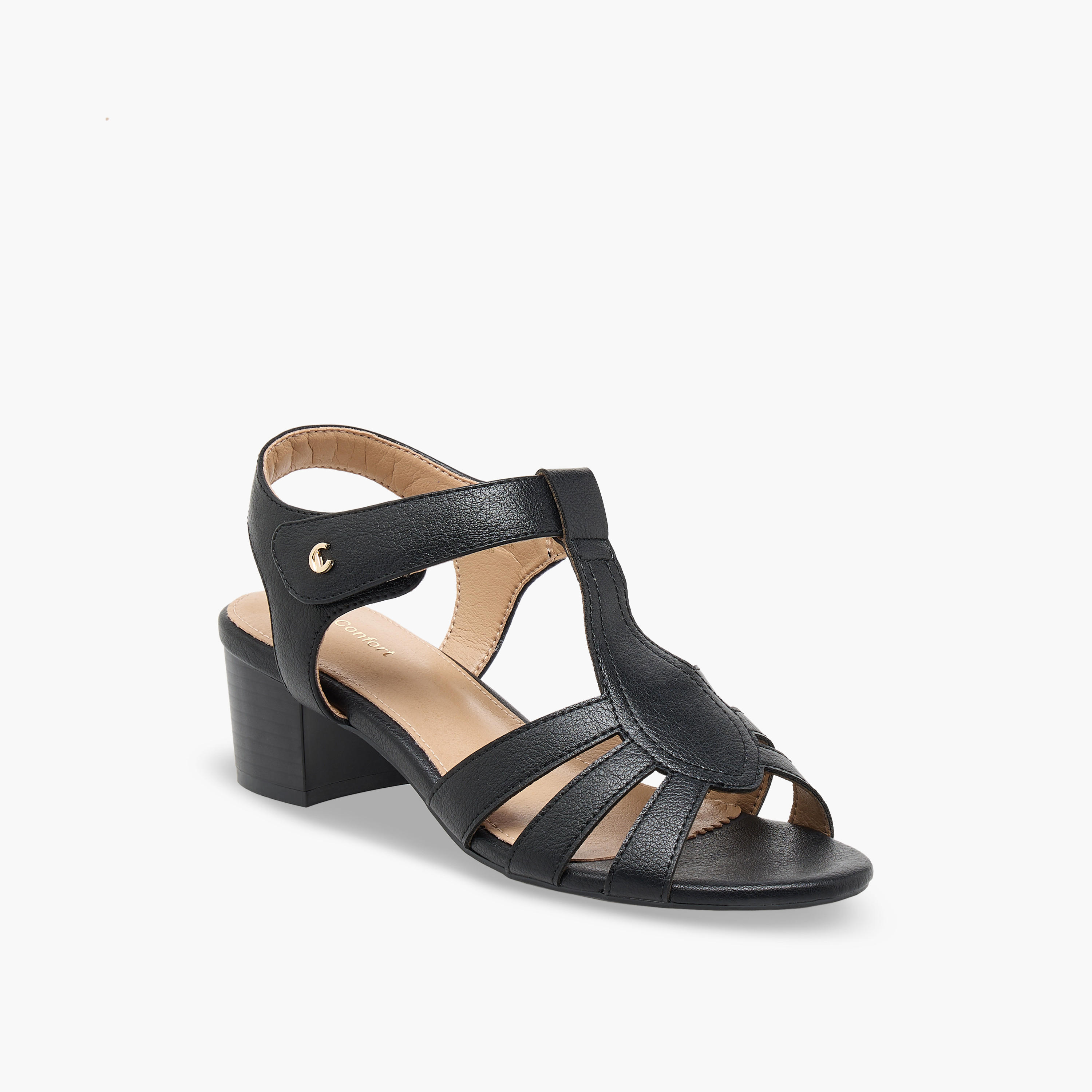 Le Confort Women Block Heel Strap Sandals-women-shoes-sandals-heeled-image-2