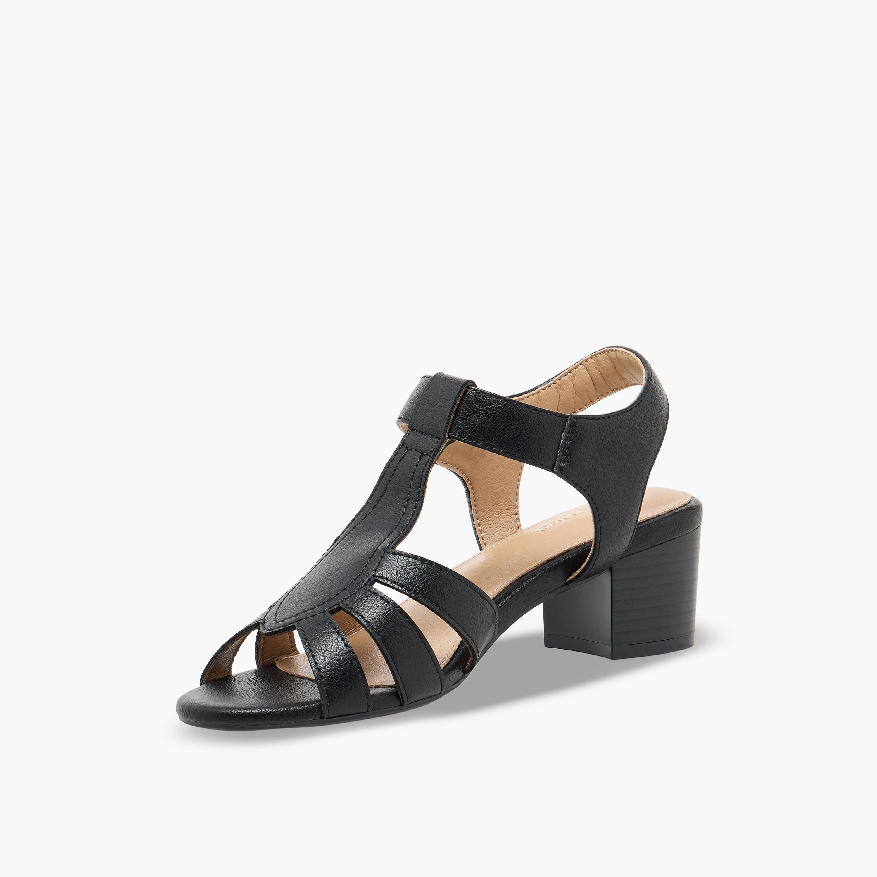 Le Confort Women Block Heel Strap Sandals-women-shoes-sandals-heeled-image-4