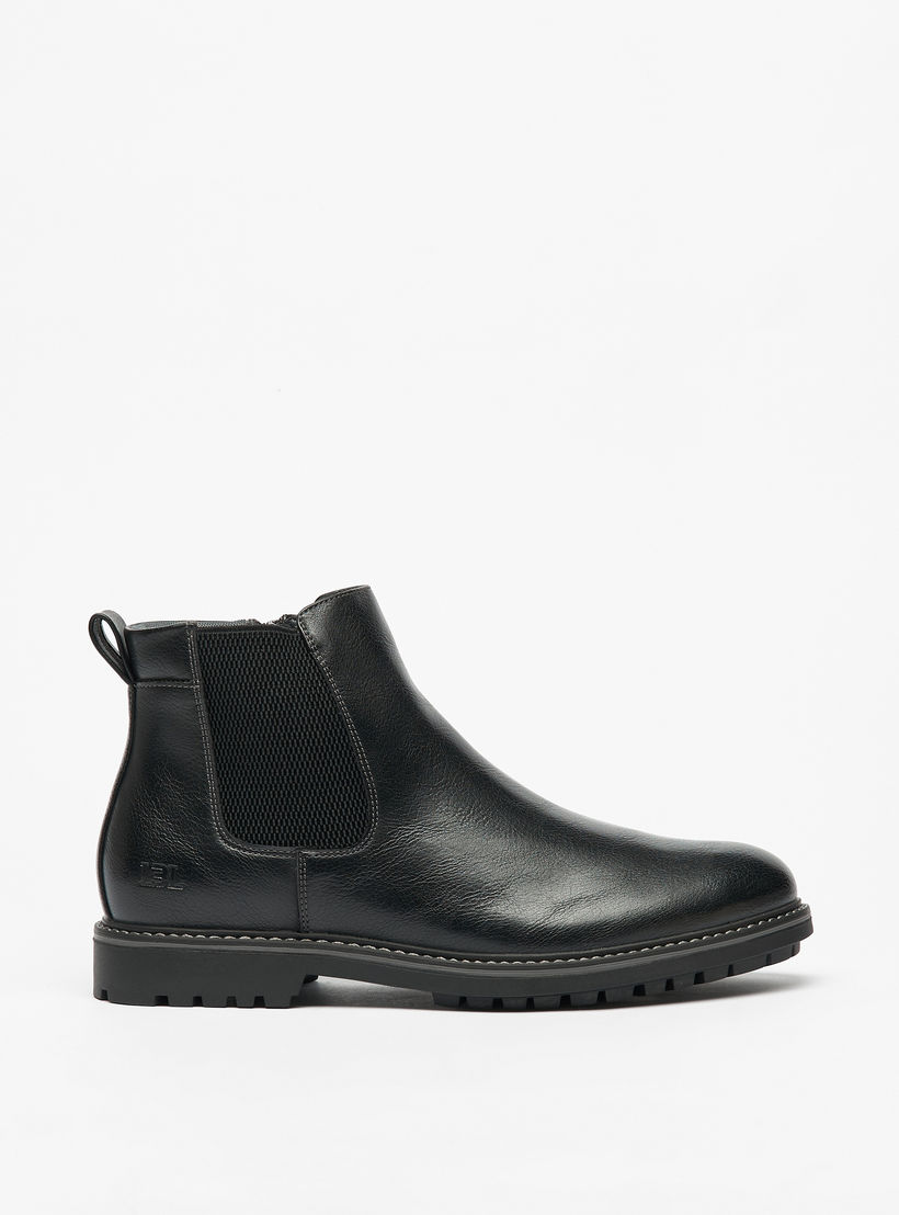 LBL by Shoexpress Textured Zip Closure Chelsea Boots-men-shoes-boots-image-3