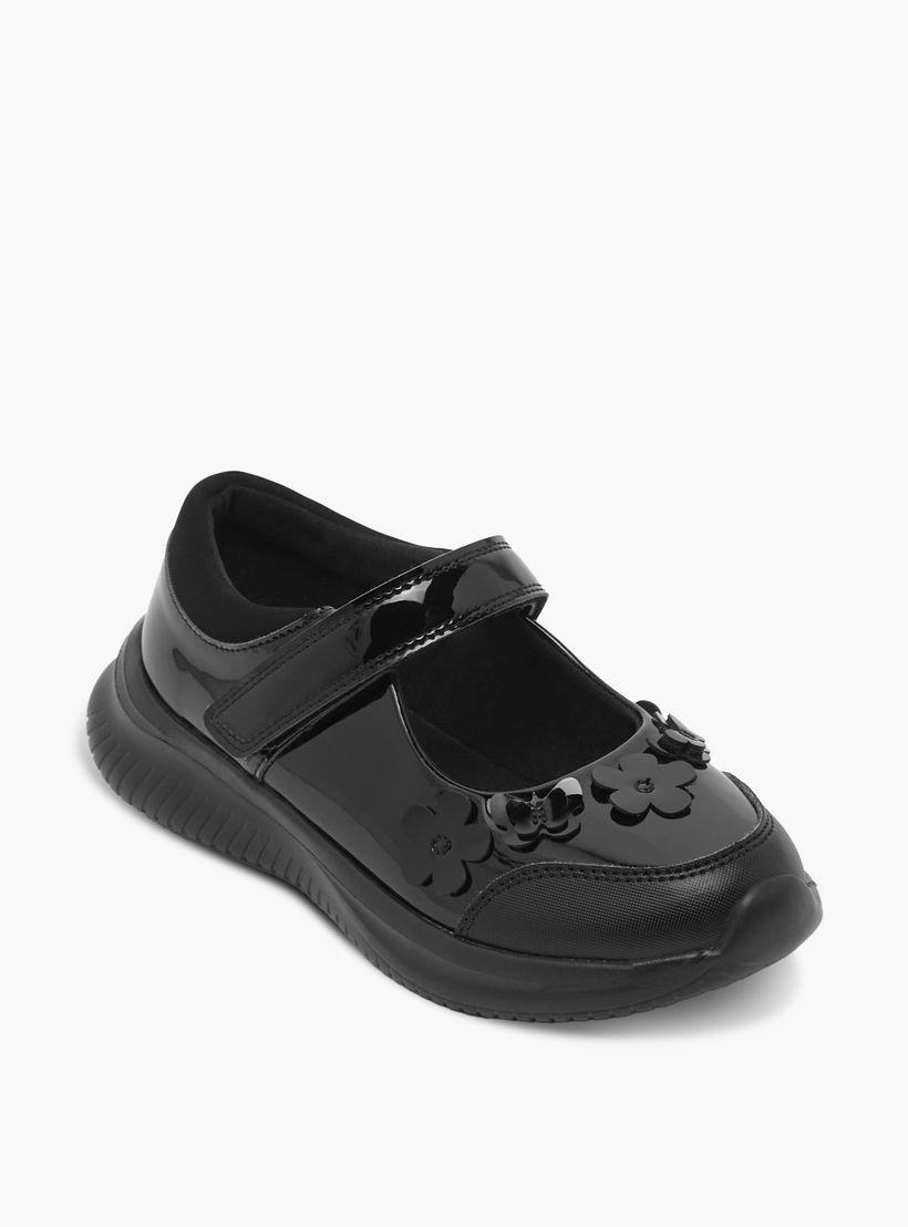 Dash Girls Hook & Loop Mary Jane School Shoes-girls-shoes-maryjanes-image-2
