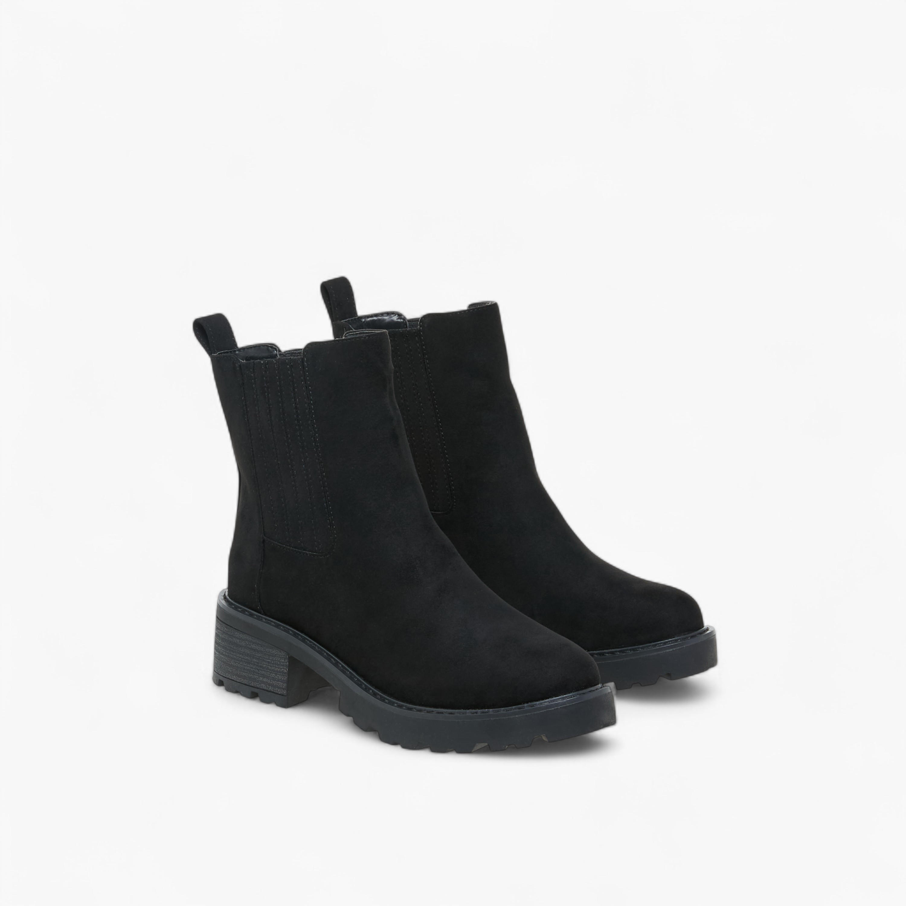 بوت تشيلسي سادة بكعب سميك للنساء من لي كوبر-women-shoes-boots-image-1