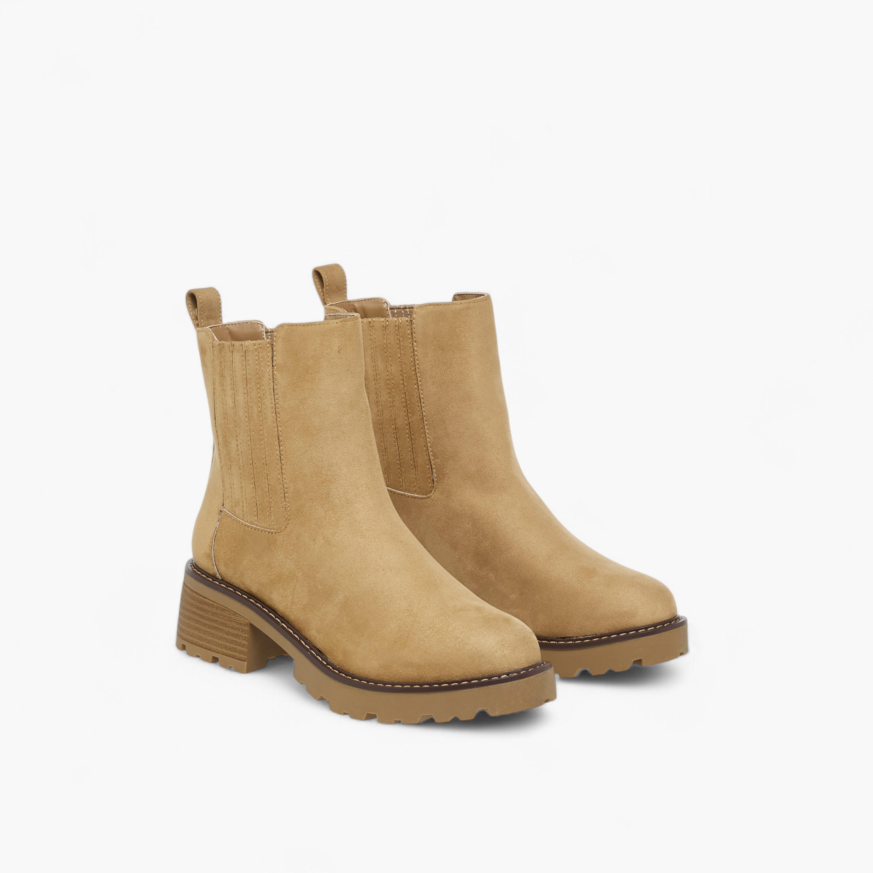 Lee Cooper Women's Solid Chelsea Boots with Block Heels-women-shoes-boots-image-1