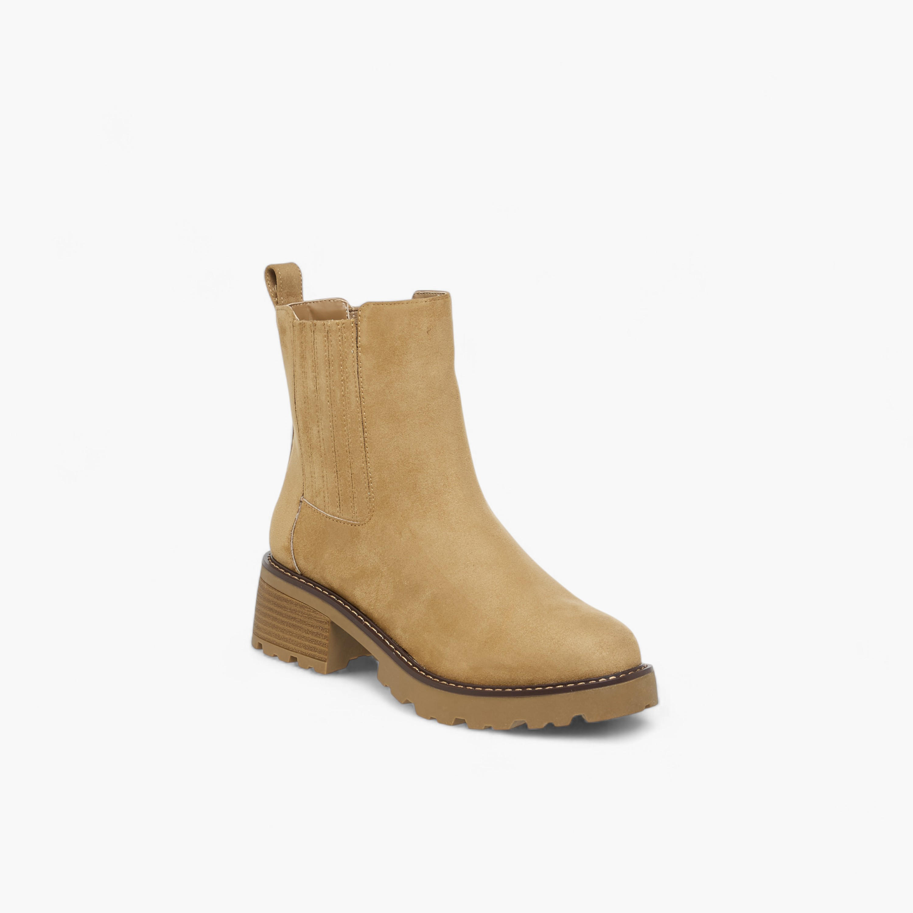 Lee Cooper Women's Solid Chelsea Boots with Block Heels-women-shoes-boots-image-2