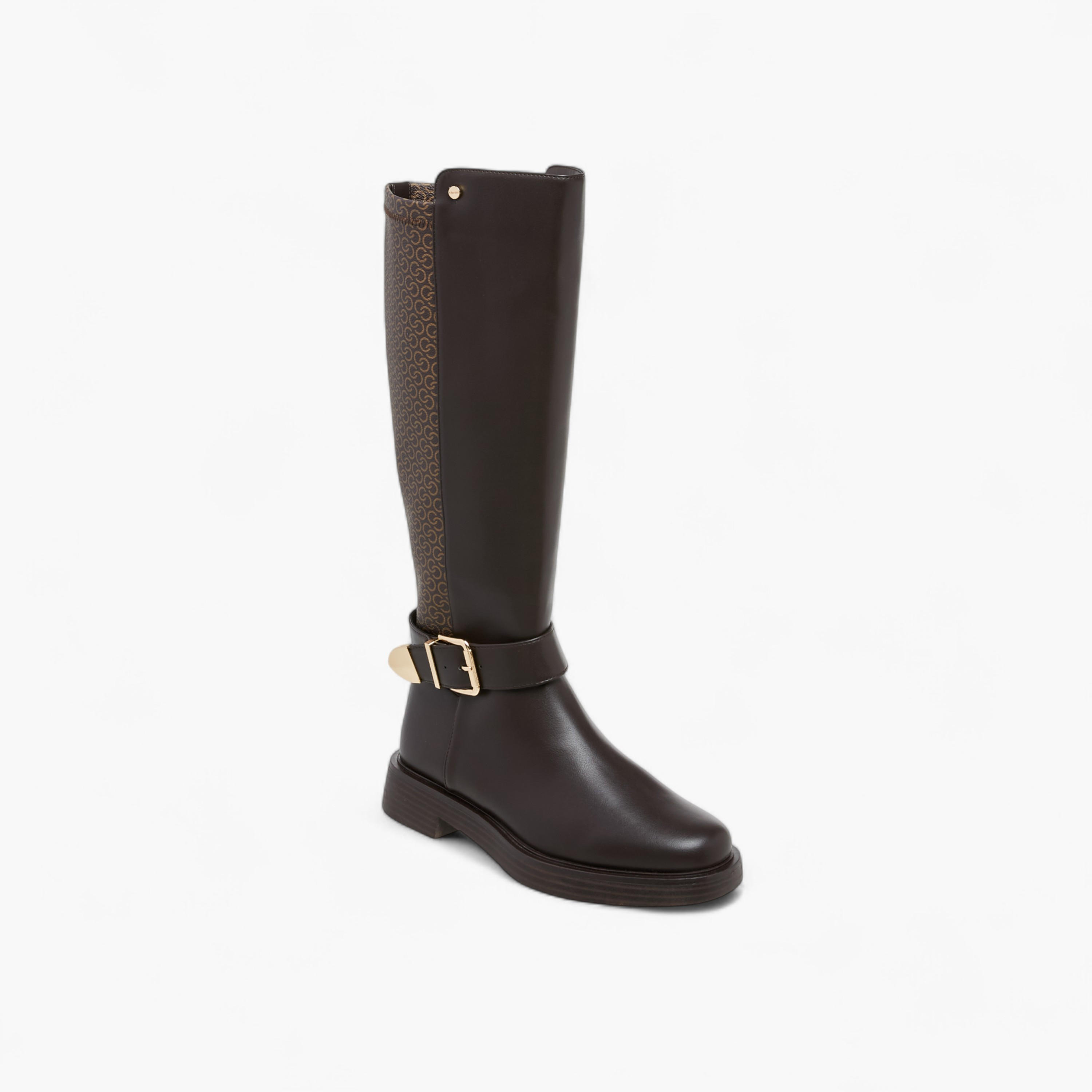 Celeste Women's Monogram Print High Shaft Boots with Zip Closure-women-shoes-boots-image-2