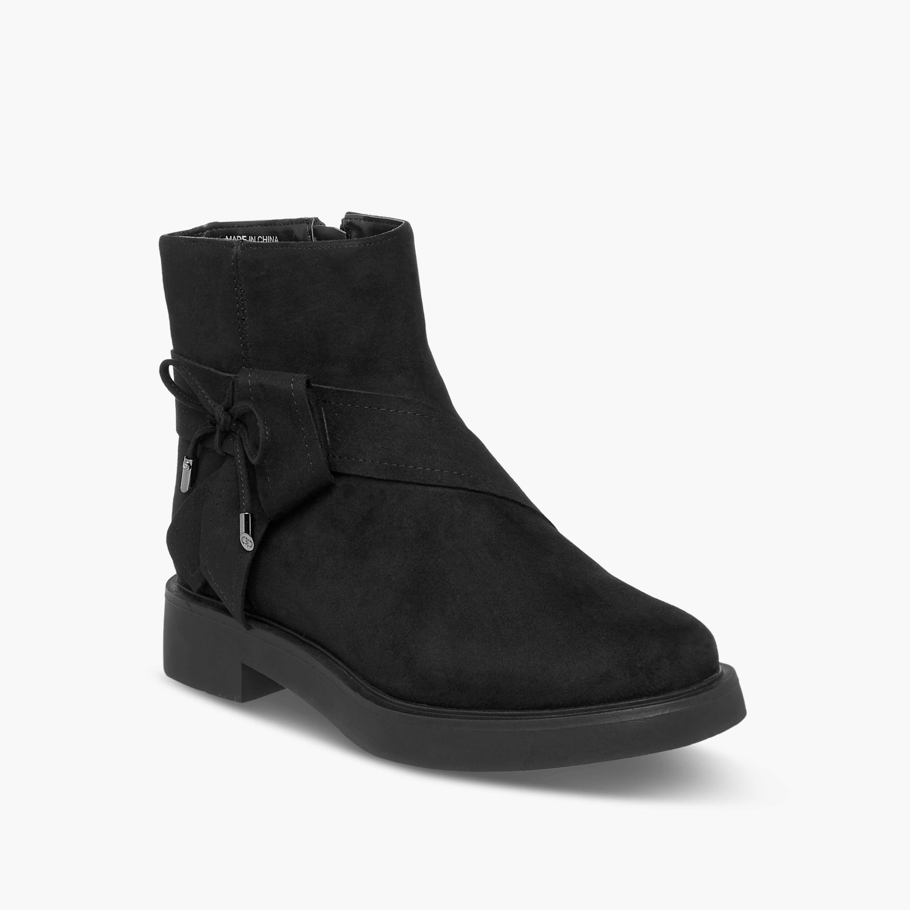 بوت كاحل بزينة فيونكة وسحاب إغلاق للنساء من سيليست-women-shoes-boots-image-2