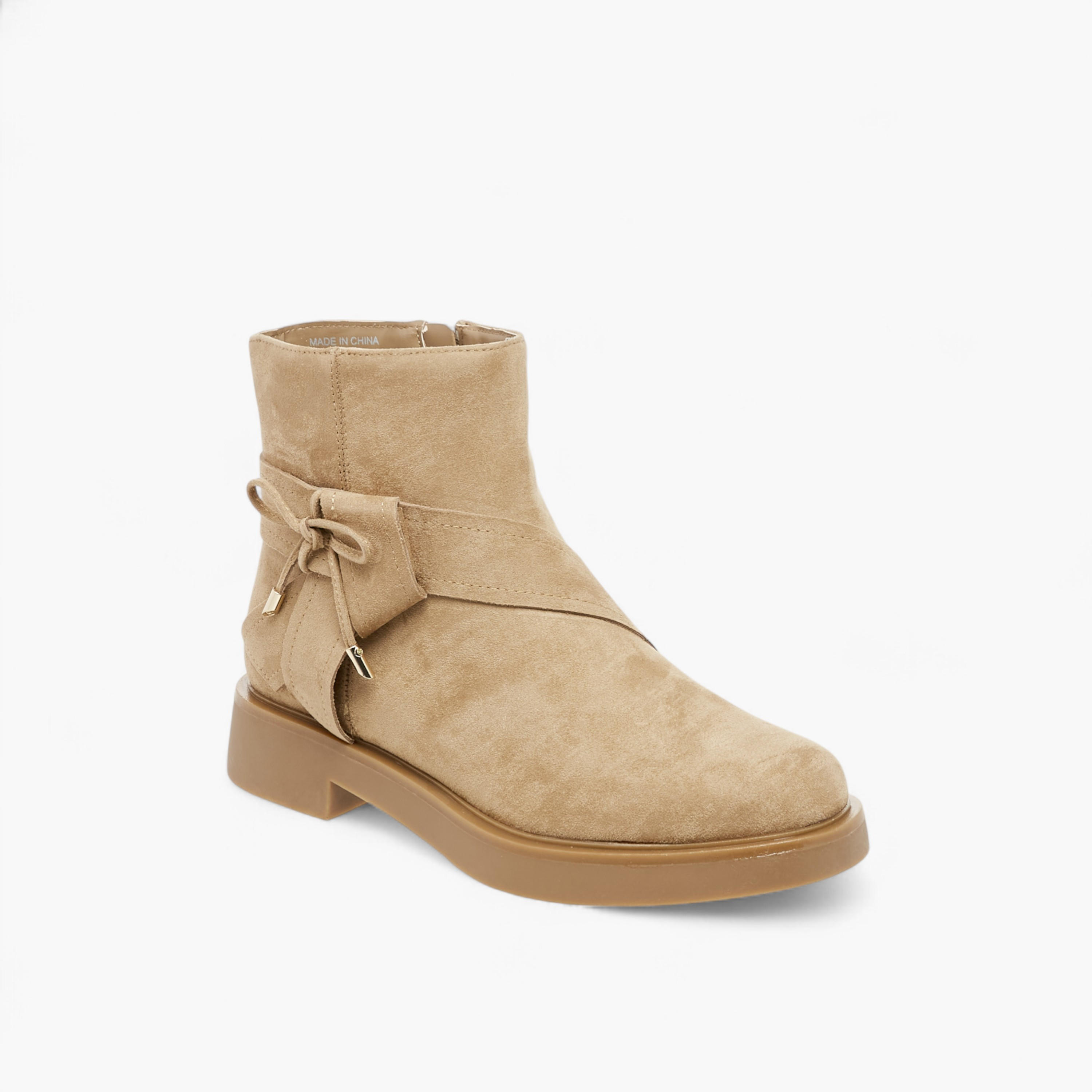 بوت كاحل بزينة فيونكة وسحاب إغلاق للنساء من سيليست-women-shoes-boots-image-2