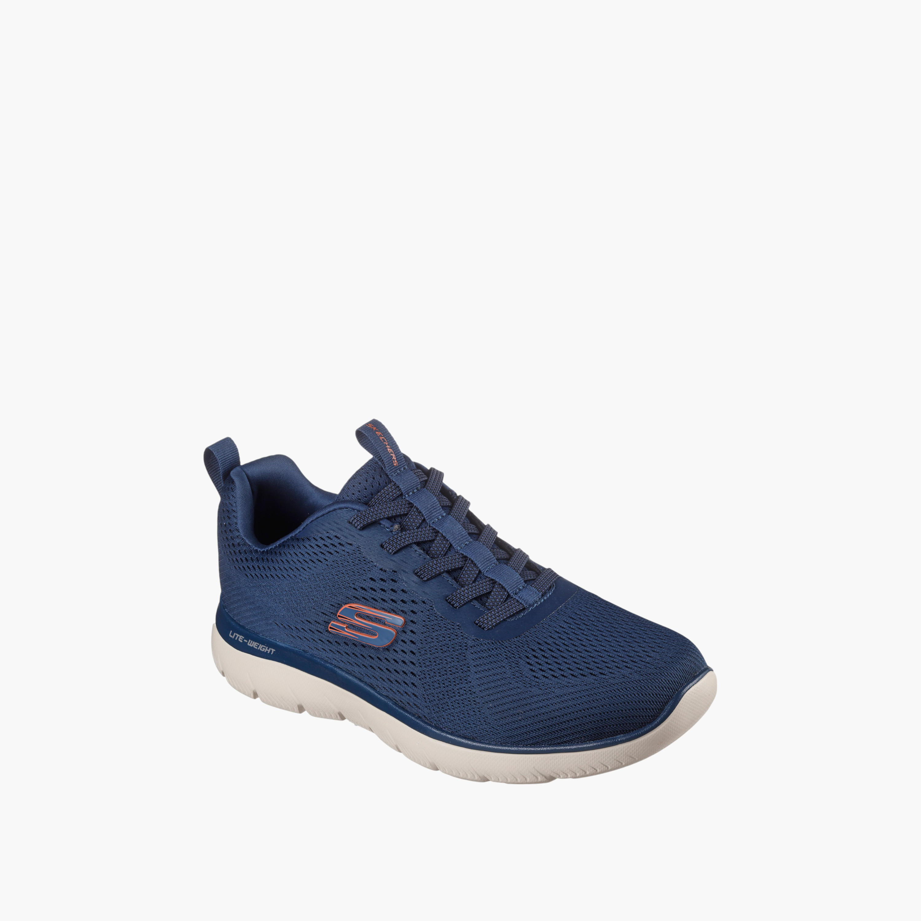 حذاء رياضي ساميتس برباط للرجال من سكتشرز - 232963-NVOR-sports-men-shoes-image-1