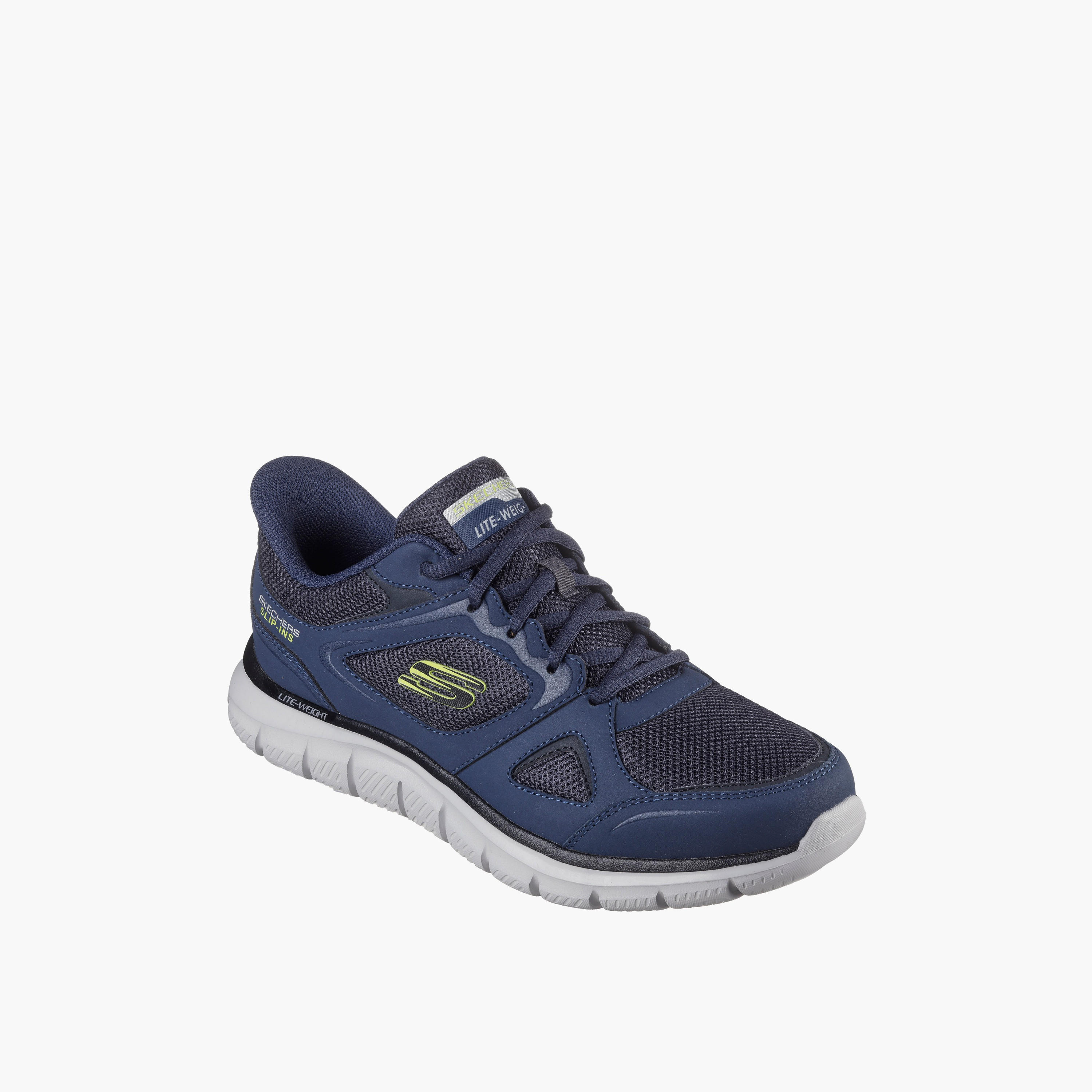 حذاء رياضي جلد برباط إغلاق للرجال من سكيتشرز-sports-men-shoes-image-1