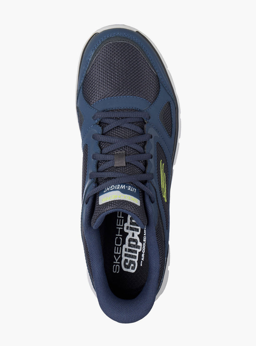 حذاء رياضي جلد برباط إغلاق للرجال من سكيتشرز-sports-men-shoes-image-3