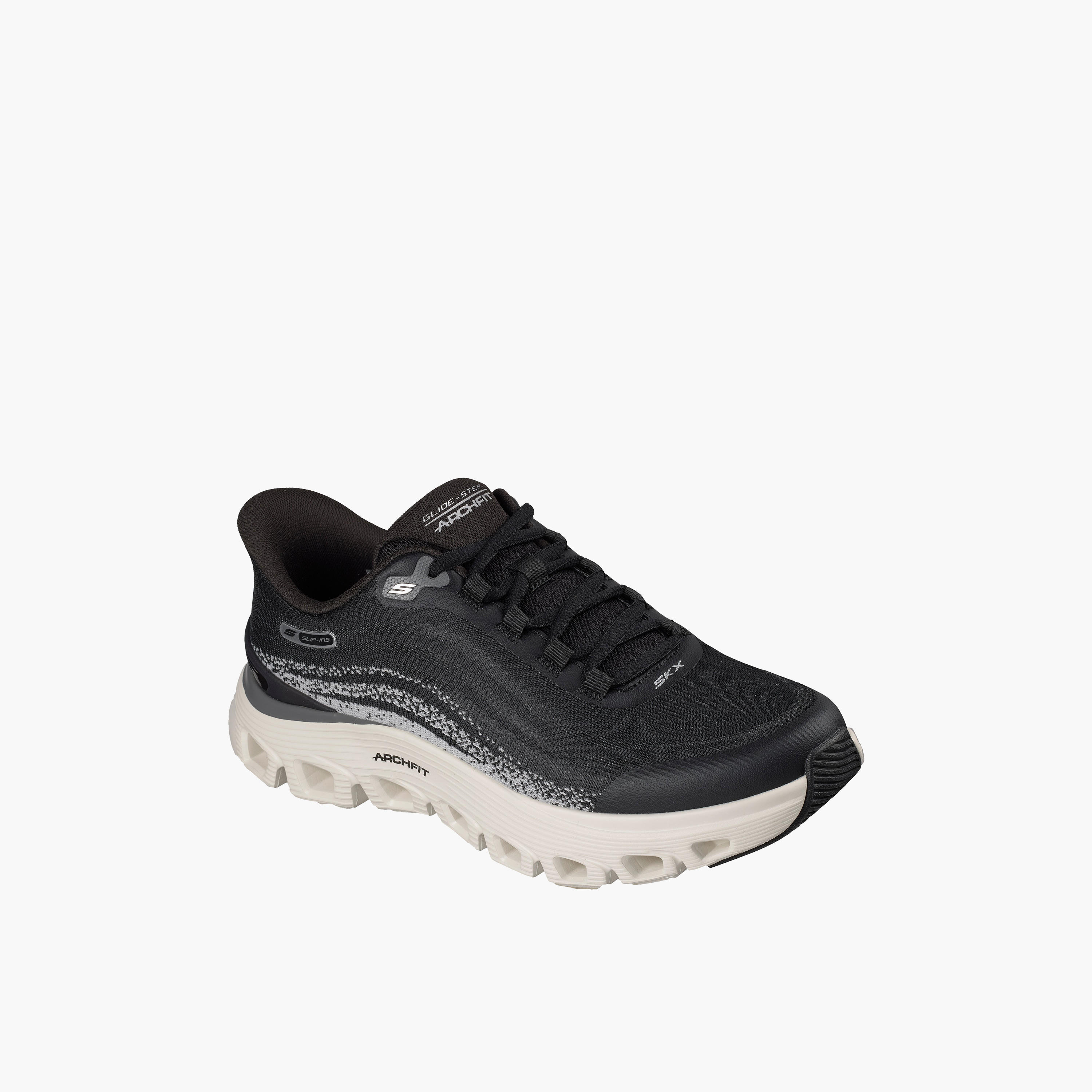 Skechers Men ARCH FIT GLIDE-STEP WAVE Slip-On Sports Shoes - 233194-BLK-CP-sports-men-shoes-image-1