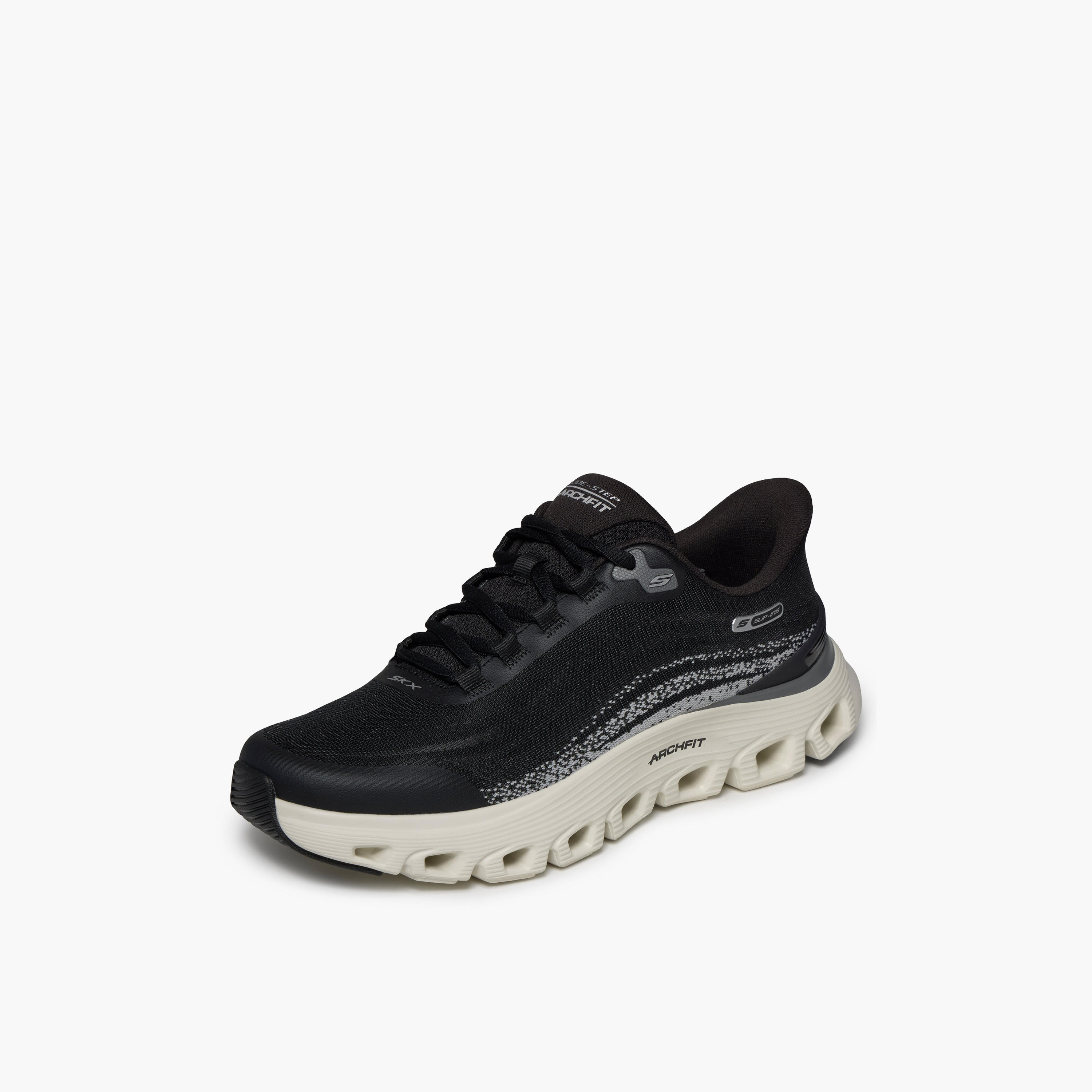 Skechers Men ARCH FIT GLIDE-STEP WAVE Slip-On Sports Shoes - 233194-BLK-CP-sports-men-shoes-image-3