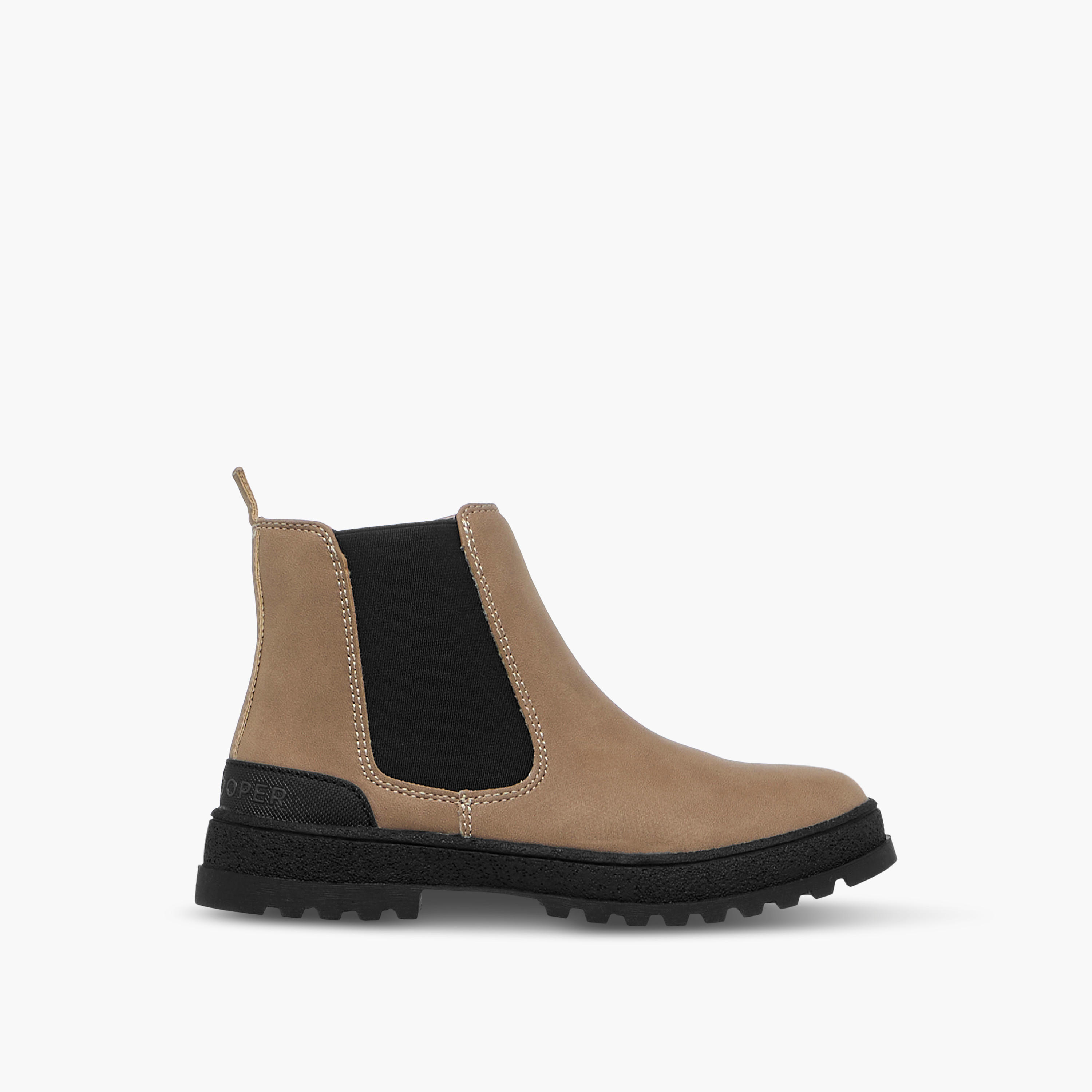 بوت بطول الكاحل سادة بسحاب إغلاق للأولاد من لي كوبر-boys-shoes-boots-image-3