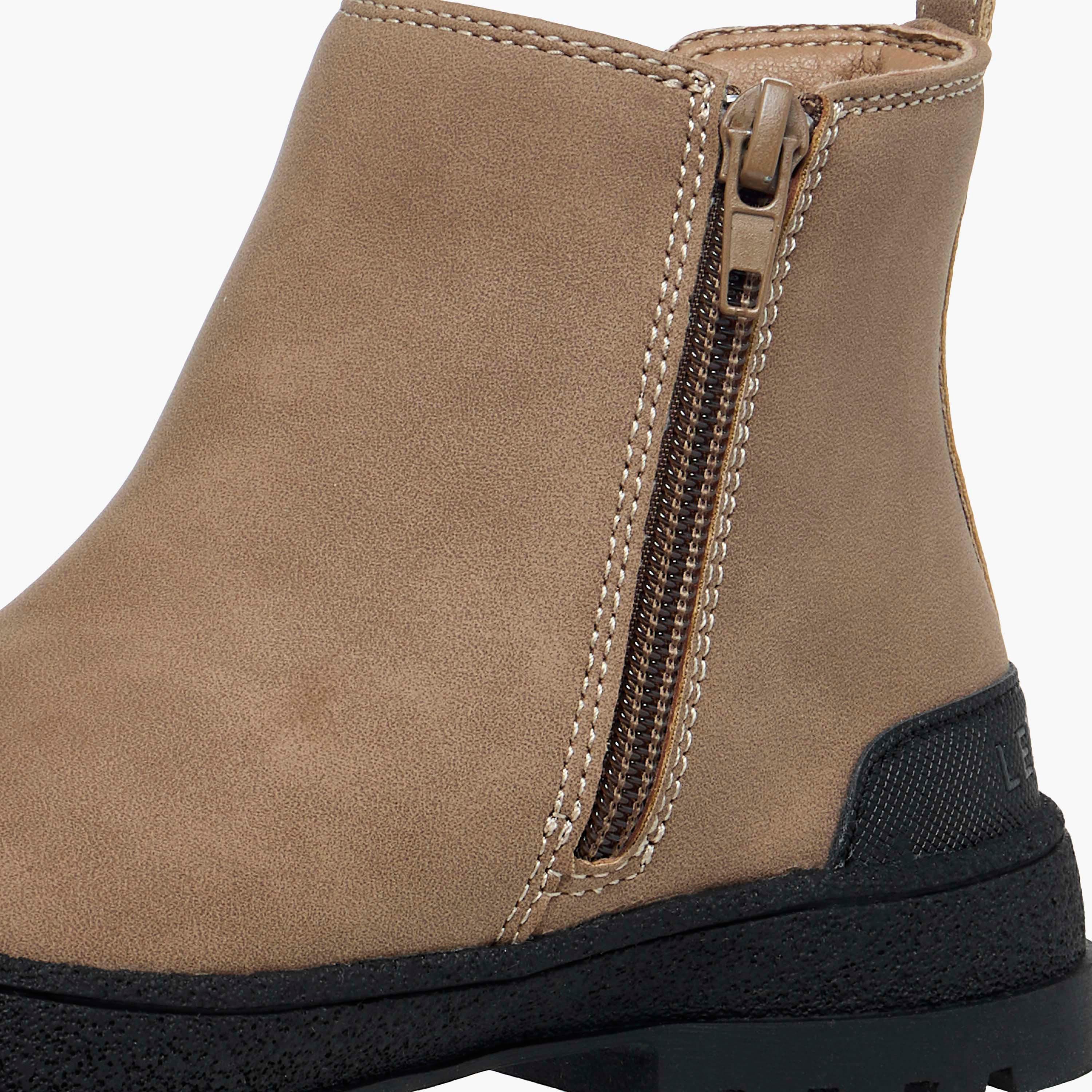 بوت بطول الكاحل سادة بسحاب إغلاق للأولاد من لي كوبر-boys-shoes-boots-image-6