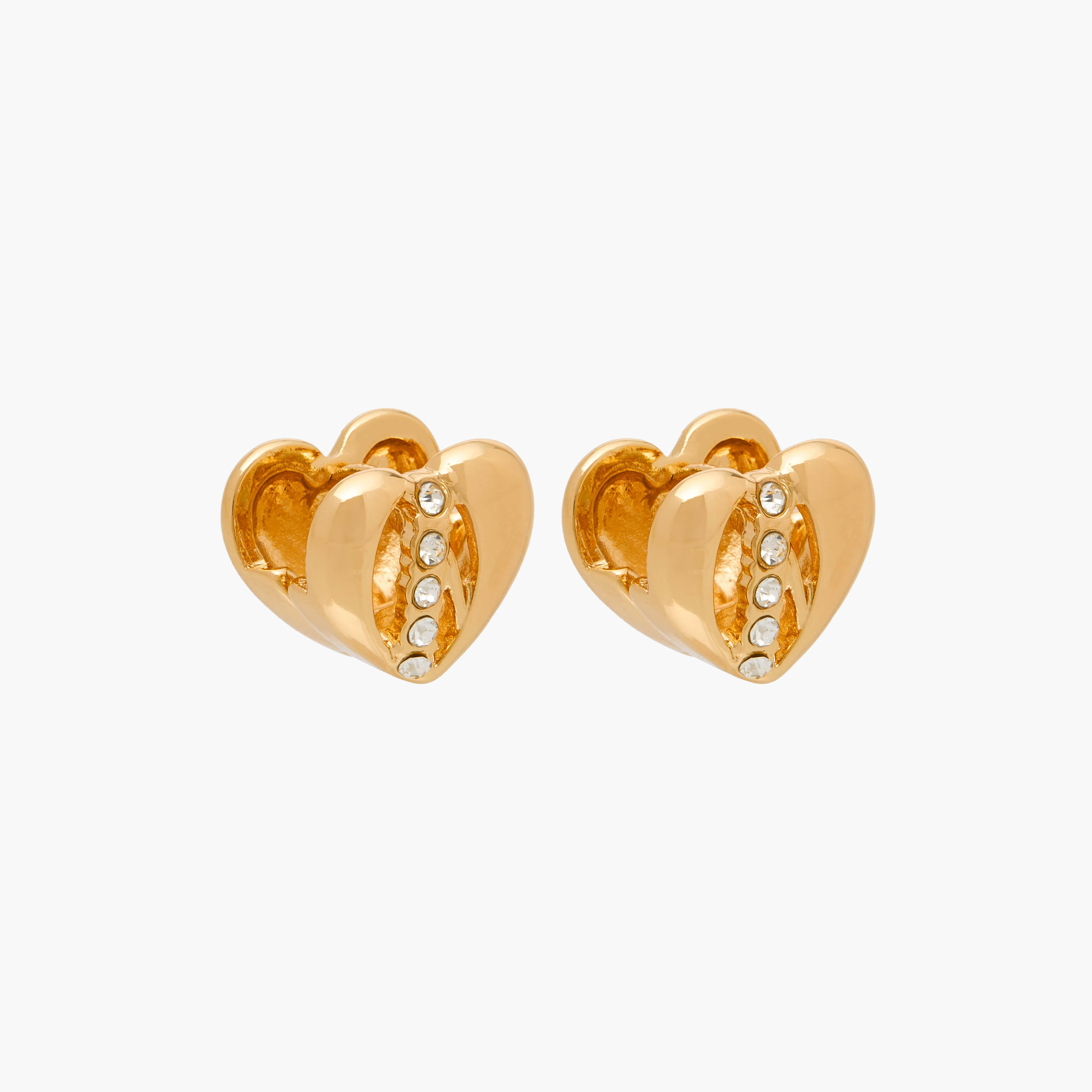 مجموعة أقراط معدنية على شكل قلب من فلورا بيلا عدد 3-women-watchesandjewellery-jewellery-earrings-image-2