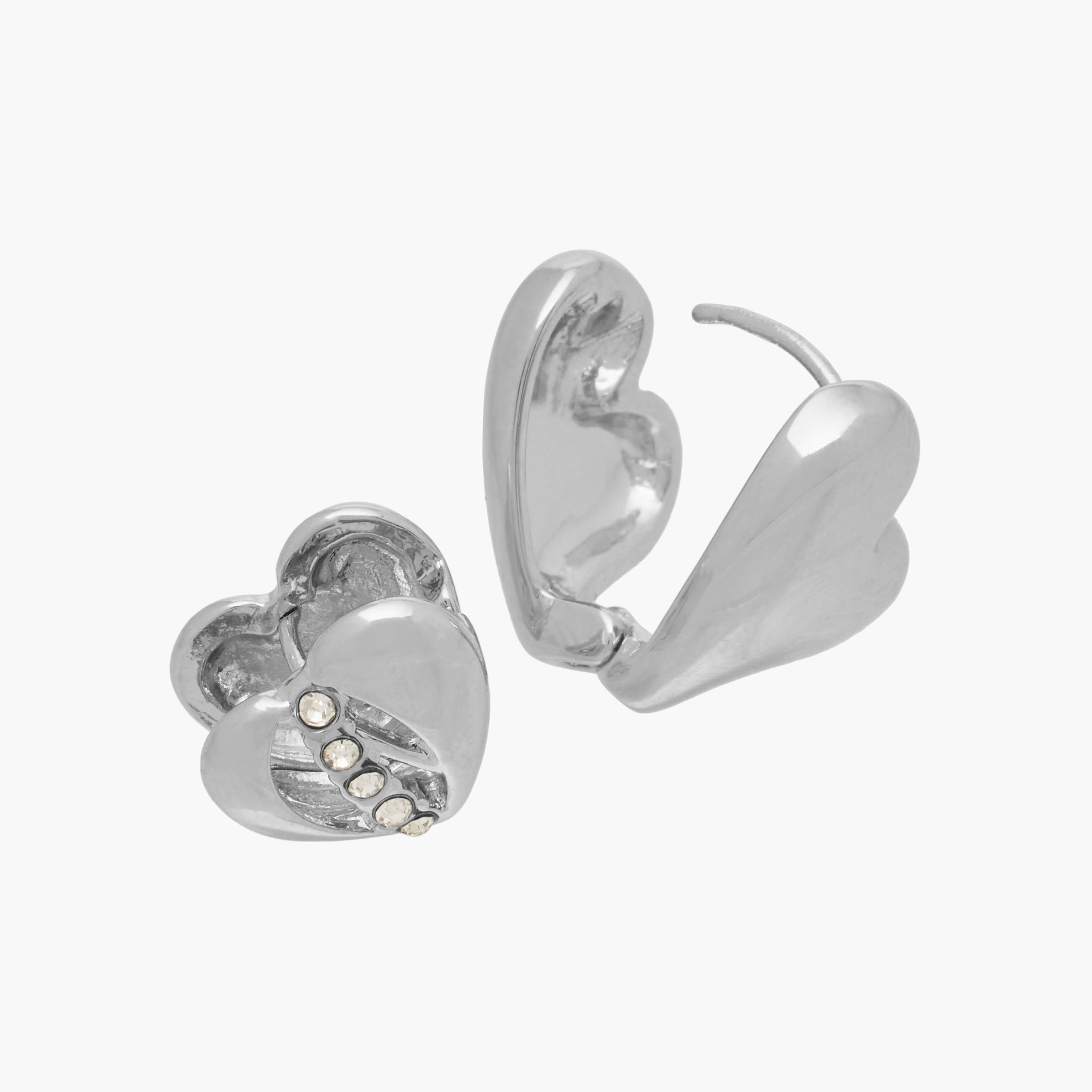 Flora Bella Heart-Shaped Metallic Earrings - Set of 3-women-watchesandjewellery-jewellery-earrings-image-5