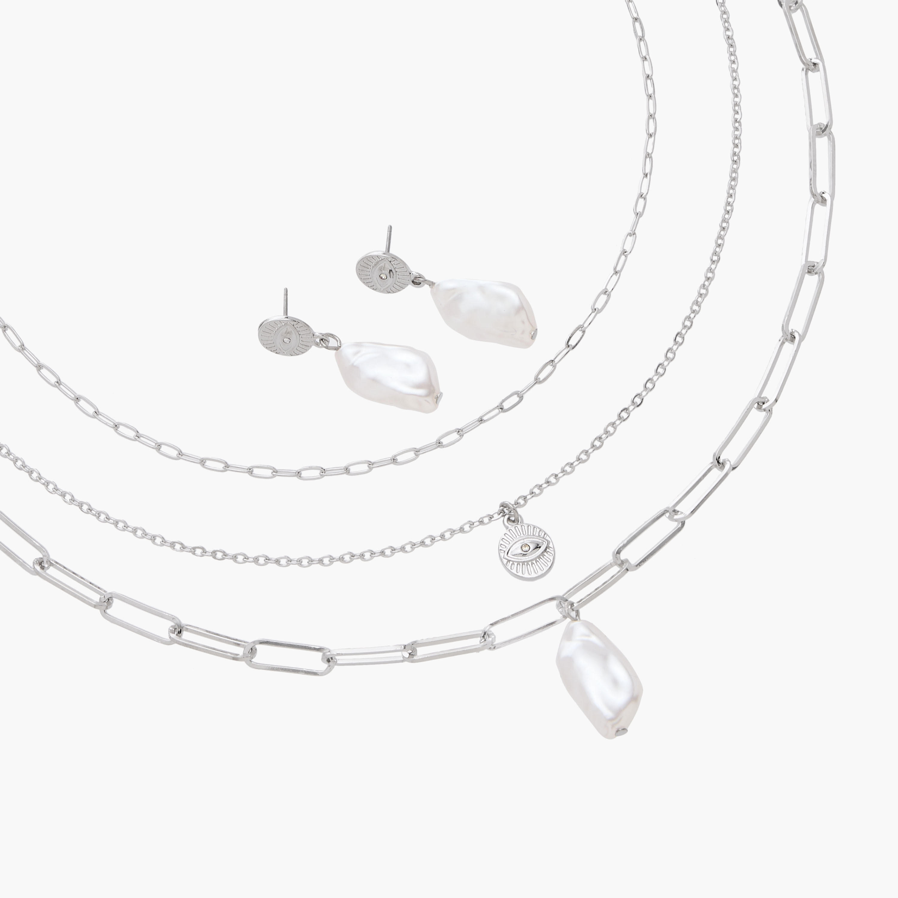 طقم عقد وحلقان متنوعة 4 قطع من فلورا بيلا-women-watchesandjewellery-jewellery-jewellerysets-image-5
