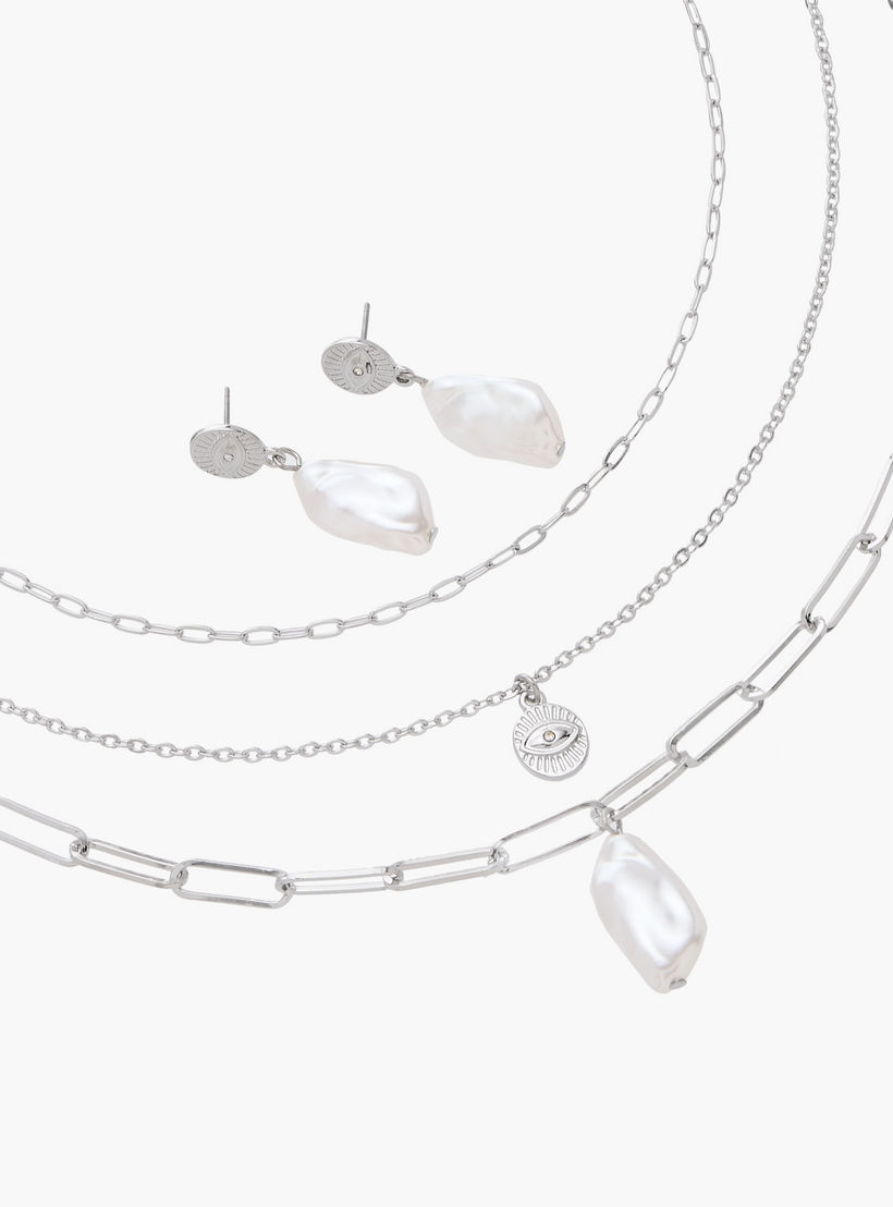 طقم عقد وحلقان متنوعة 4 قطع من فلورا بيلا-women-watchesandjewellery-jewellery-jewellerysets-image-5