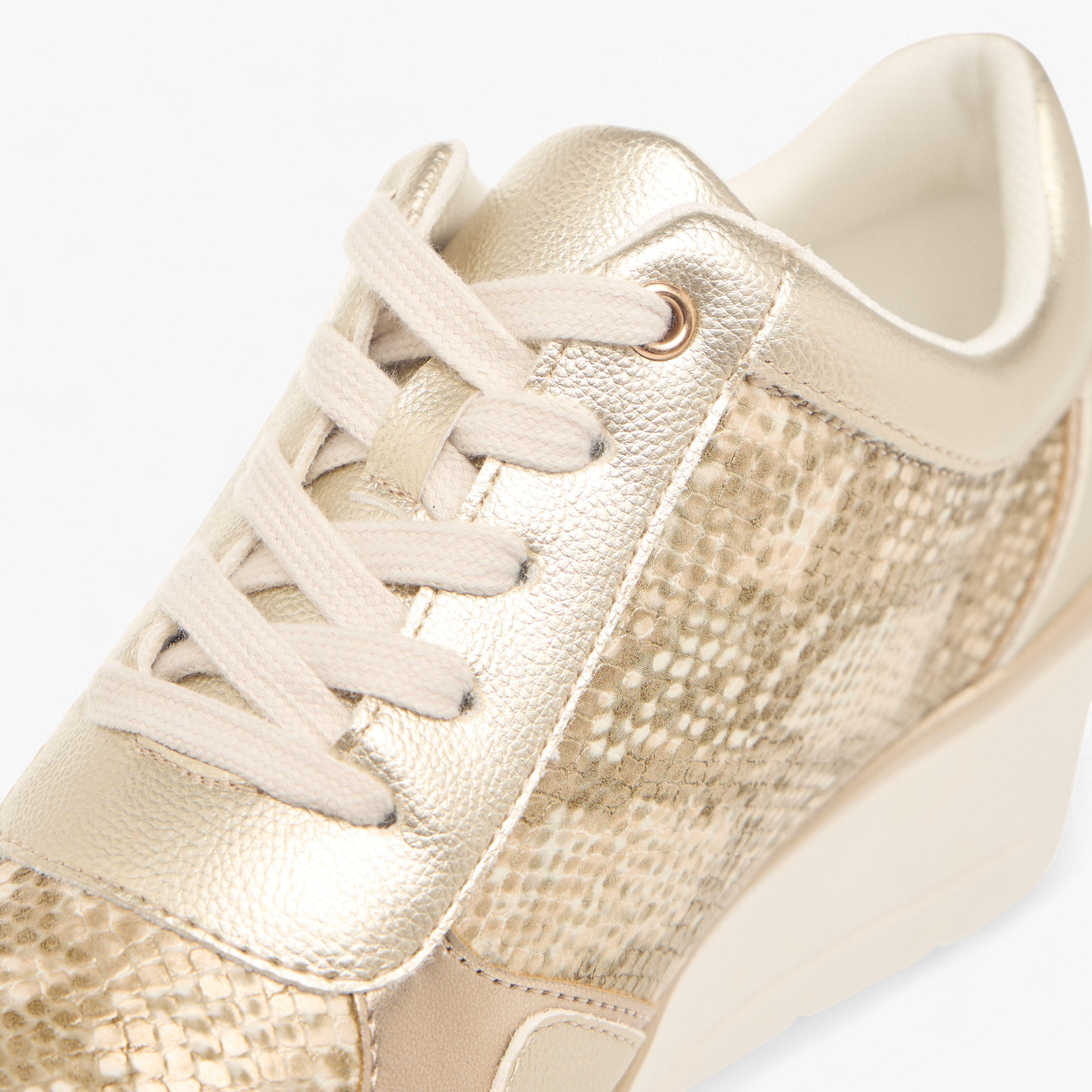 Le Confort Animal Print Lace-Up Comfort Sneakers with Wedge Heel-women-shoes-sneakers-image-4