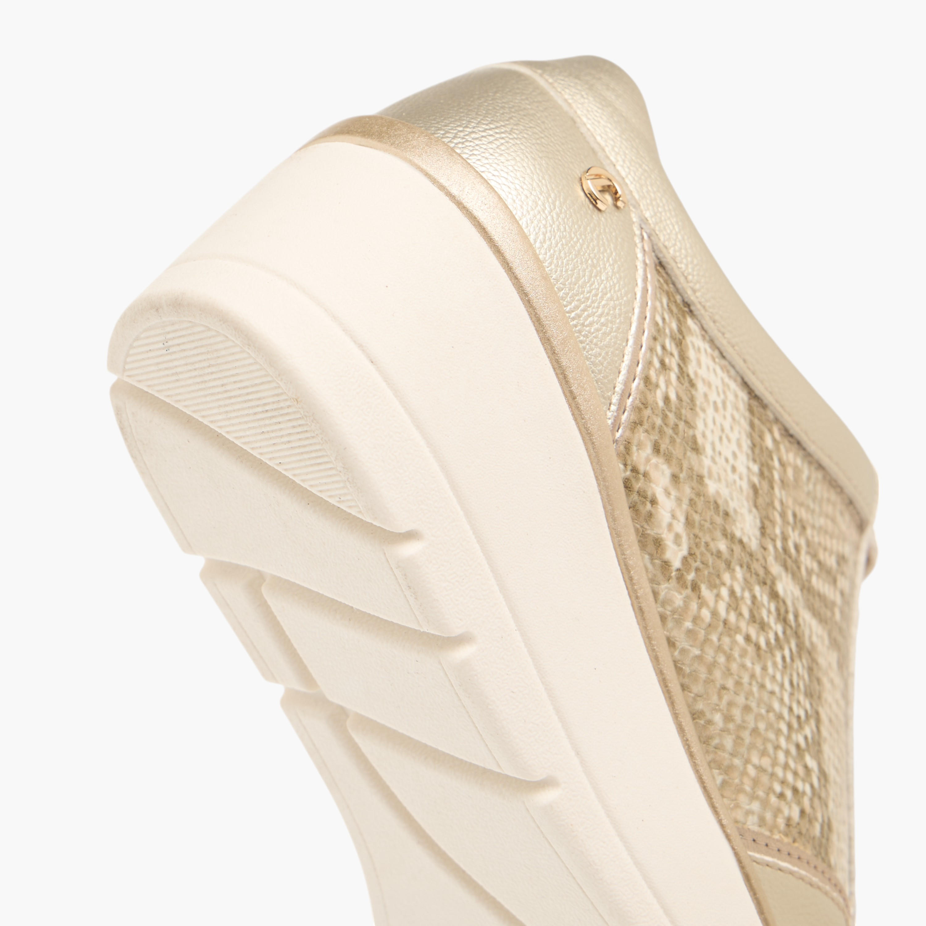 Le Confort Animal Print Lace-Up Comfort Sneakers with Wedge Heel-women-shoes-sneakers-image-5