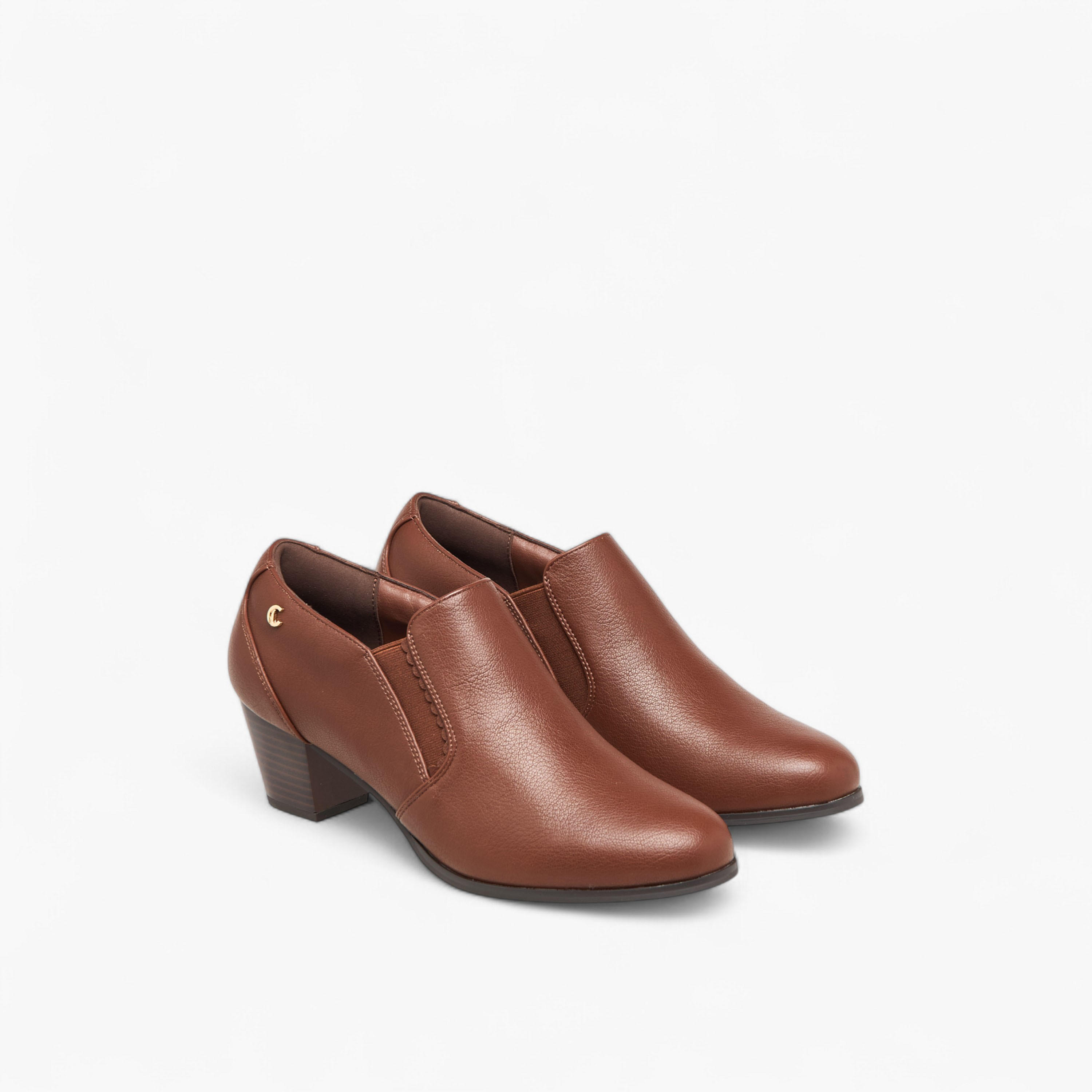 Le Confort Women's Low Ankle Block Heel Slip-On Boots-women-shoes-boots-image-1