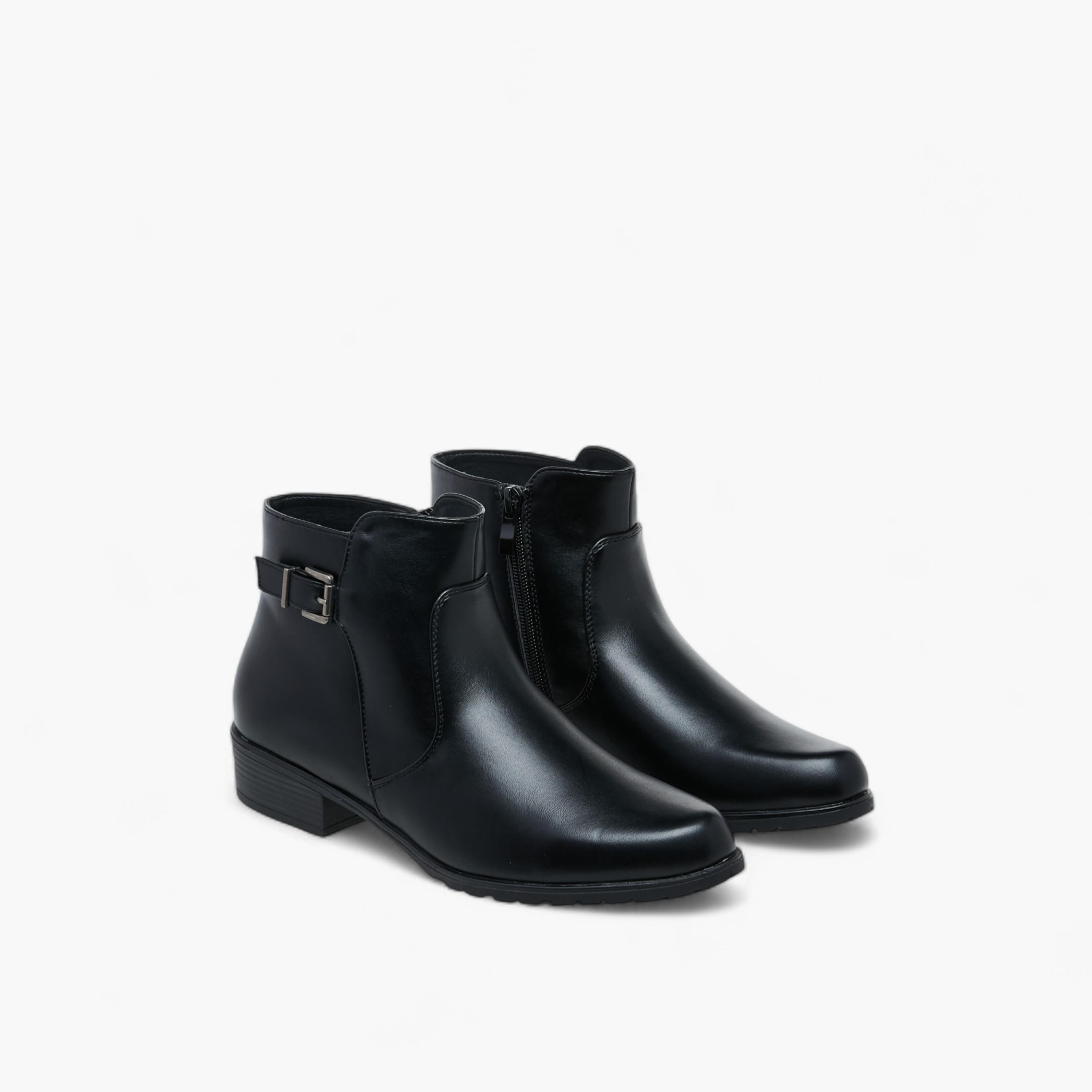 بوت كاحل بزينة فيونكة وكعب سميك وسحاب إغلاق للنساء من سيليست-women-shoes-boots-image-1