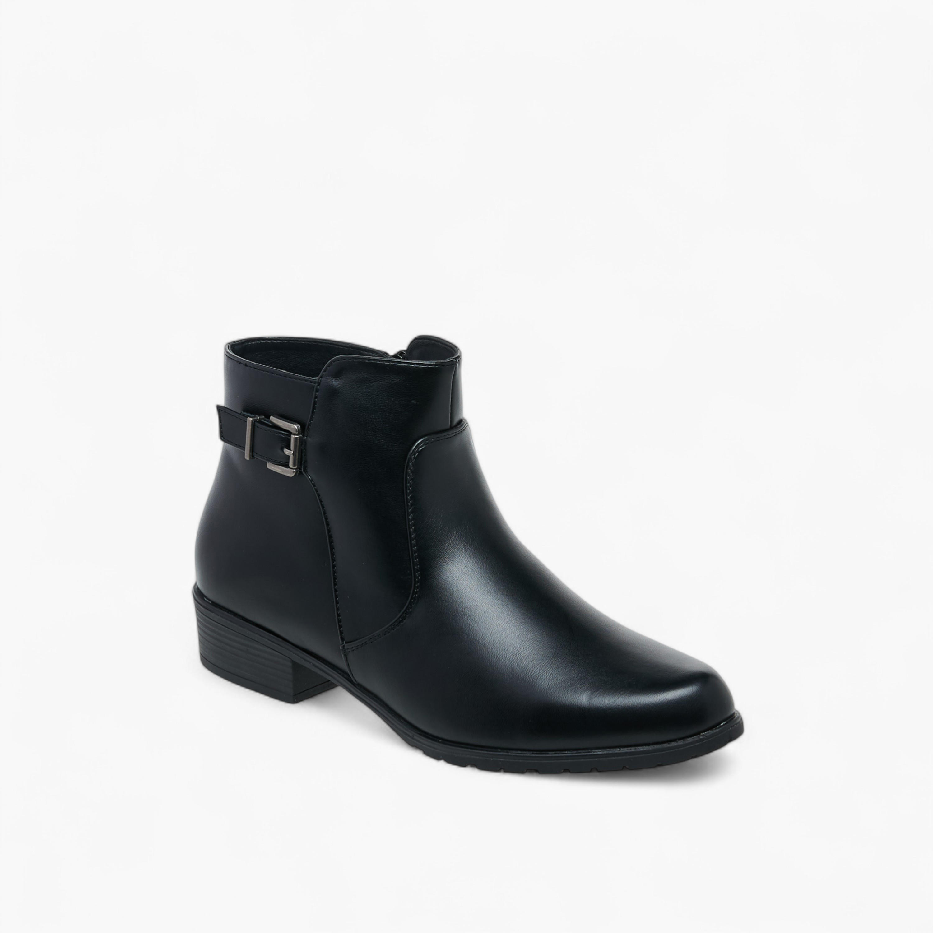 بوت كاحل بزينة فيونكة وكعب سميك وسحاب إغلاق للنساء من سيليست-women-shoes-boots-image-2