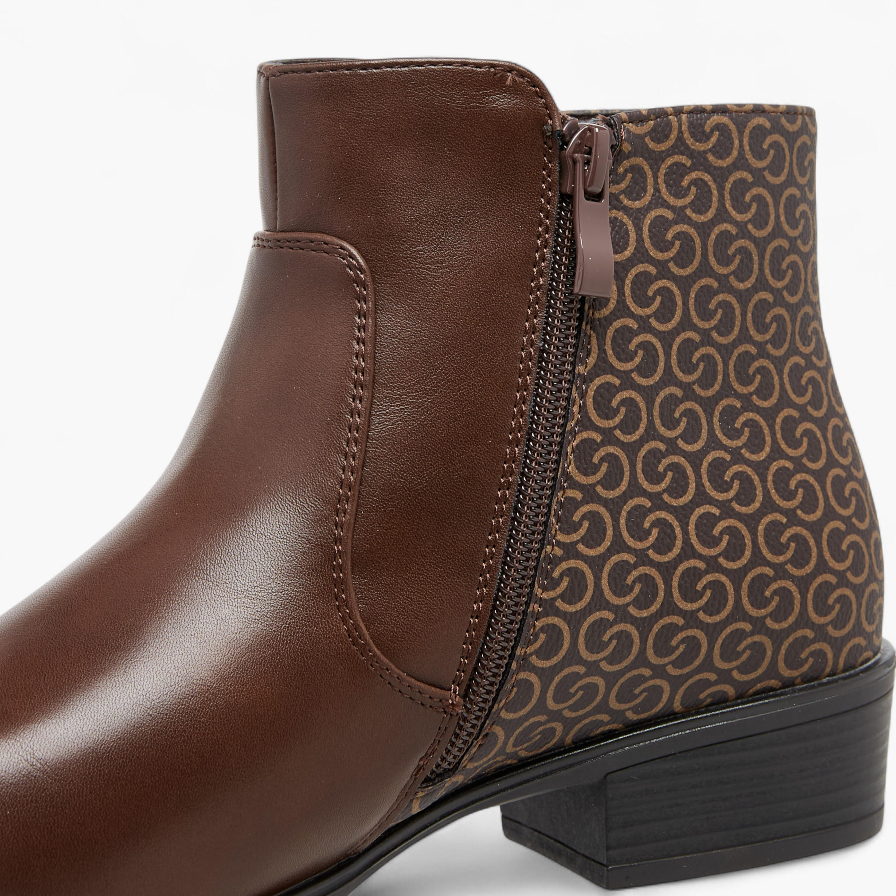 بوت كاحل بزينة فيونكة وكعب سميك وسحاب إغلاق للنساء من سيليست-women-shoes-boots-image-4