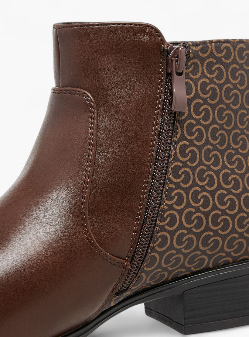 بوت كاحل بزينة فيونكة وكعب سميك وسحاب إغلاق للنساء من سيليست-women-shoes-boots-image-4