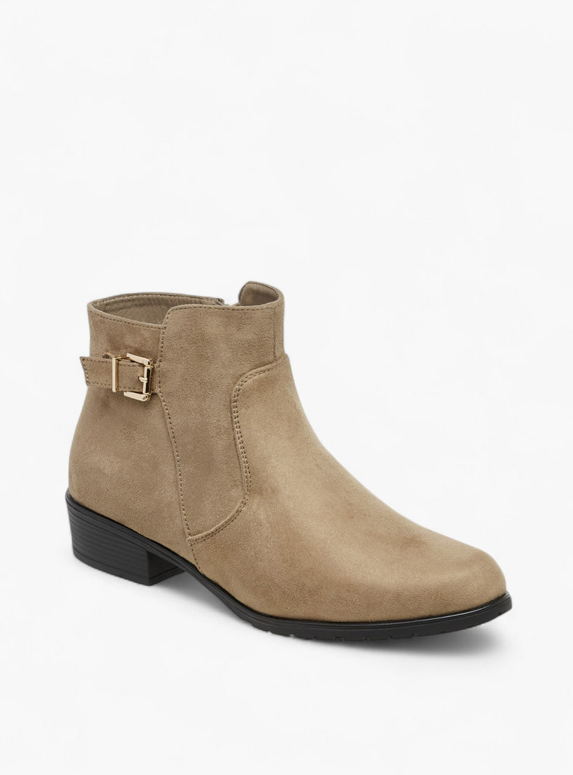 بوت كاحل بزينة فيونكة وكعب سميك وسحاب إغلاق للنساء من سيليست-women-shoes-boots-image-2