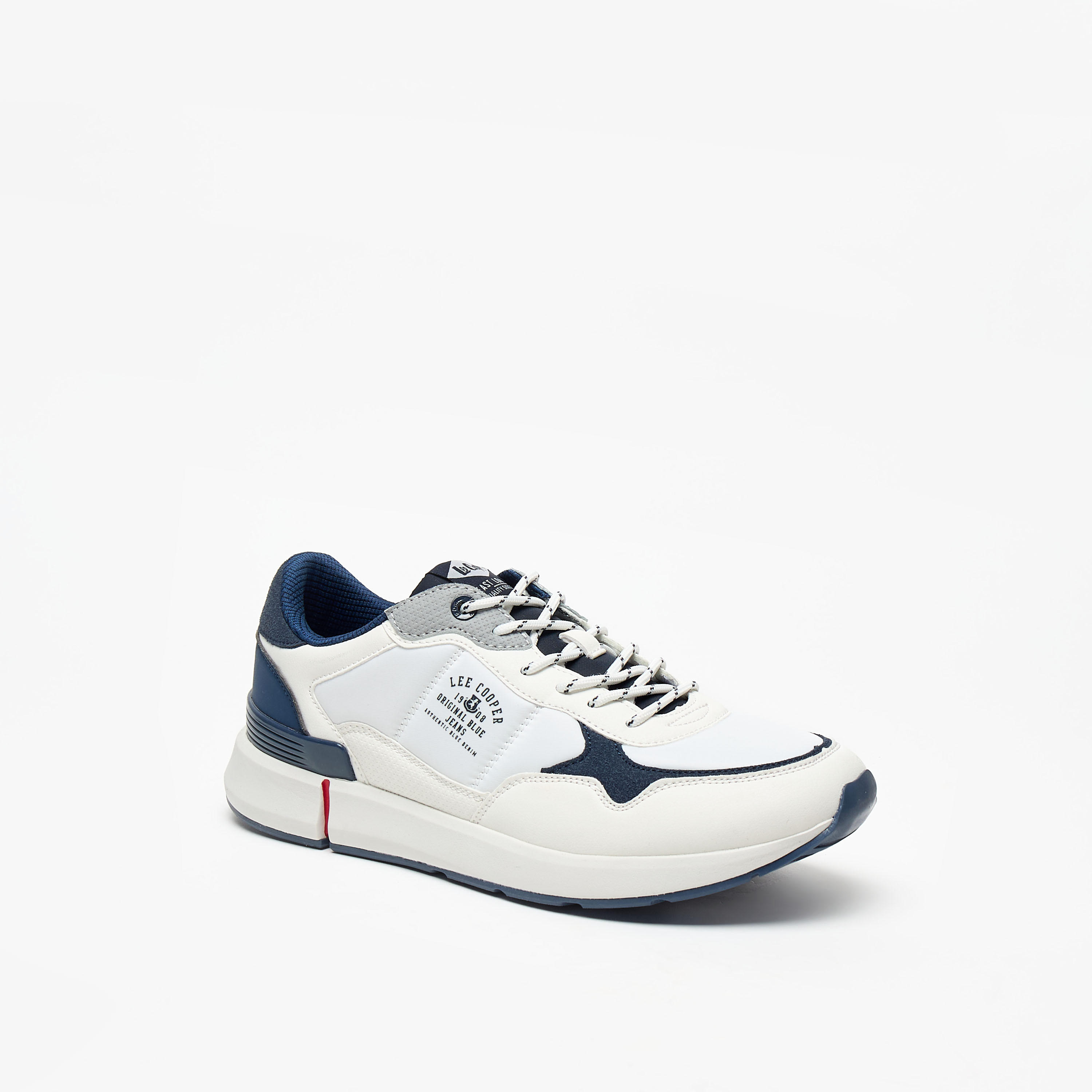 حذاء سنيكرز بقوالب ملوّنة ورباط إغلاق للرجال من لي كوبر-men-shoes-sneakers-image-1