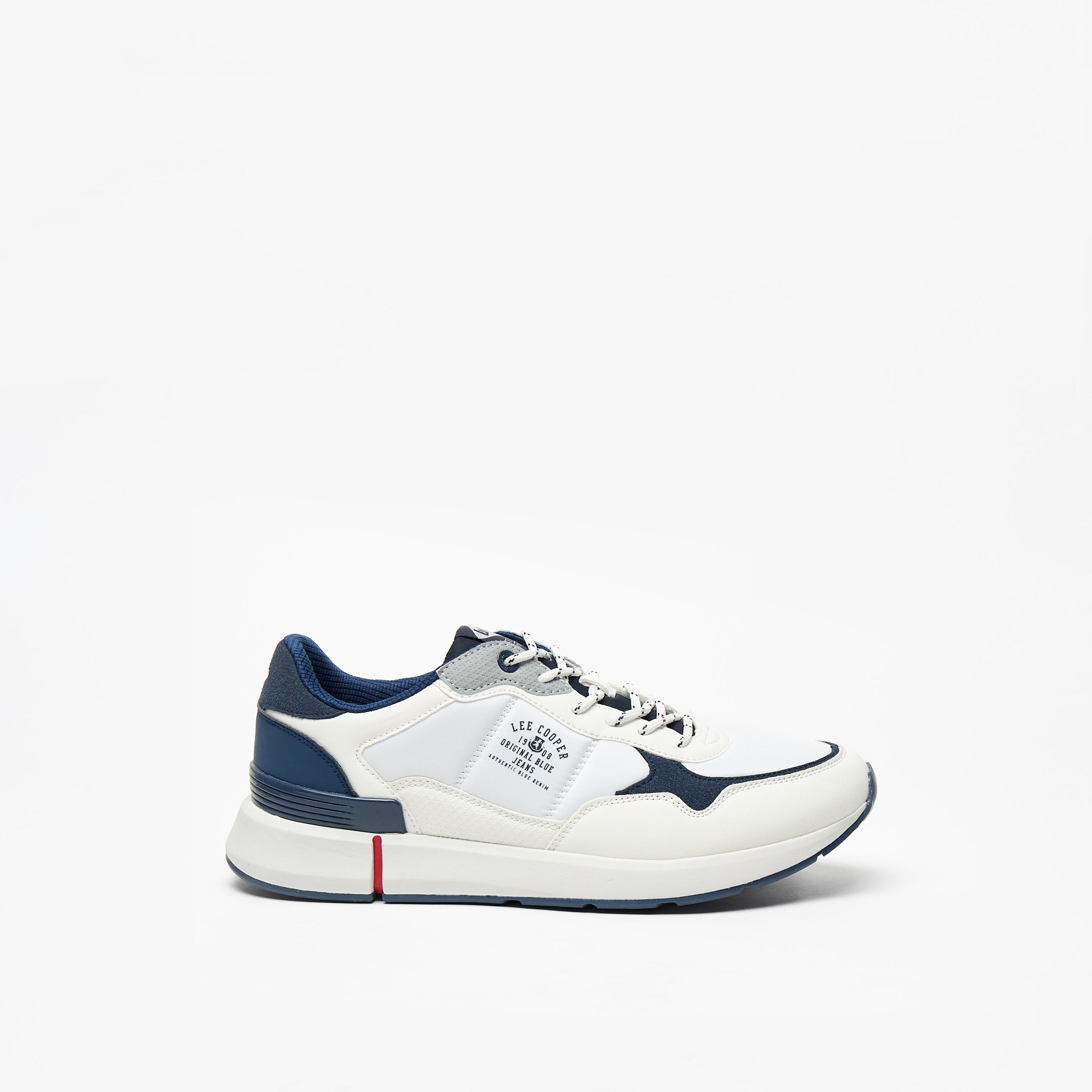 حذاء سنيكرز بقوالب ملوّنة ورباط إغلاق للرجال من لي كوبر-men-shoes-sneakers-image-3