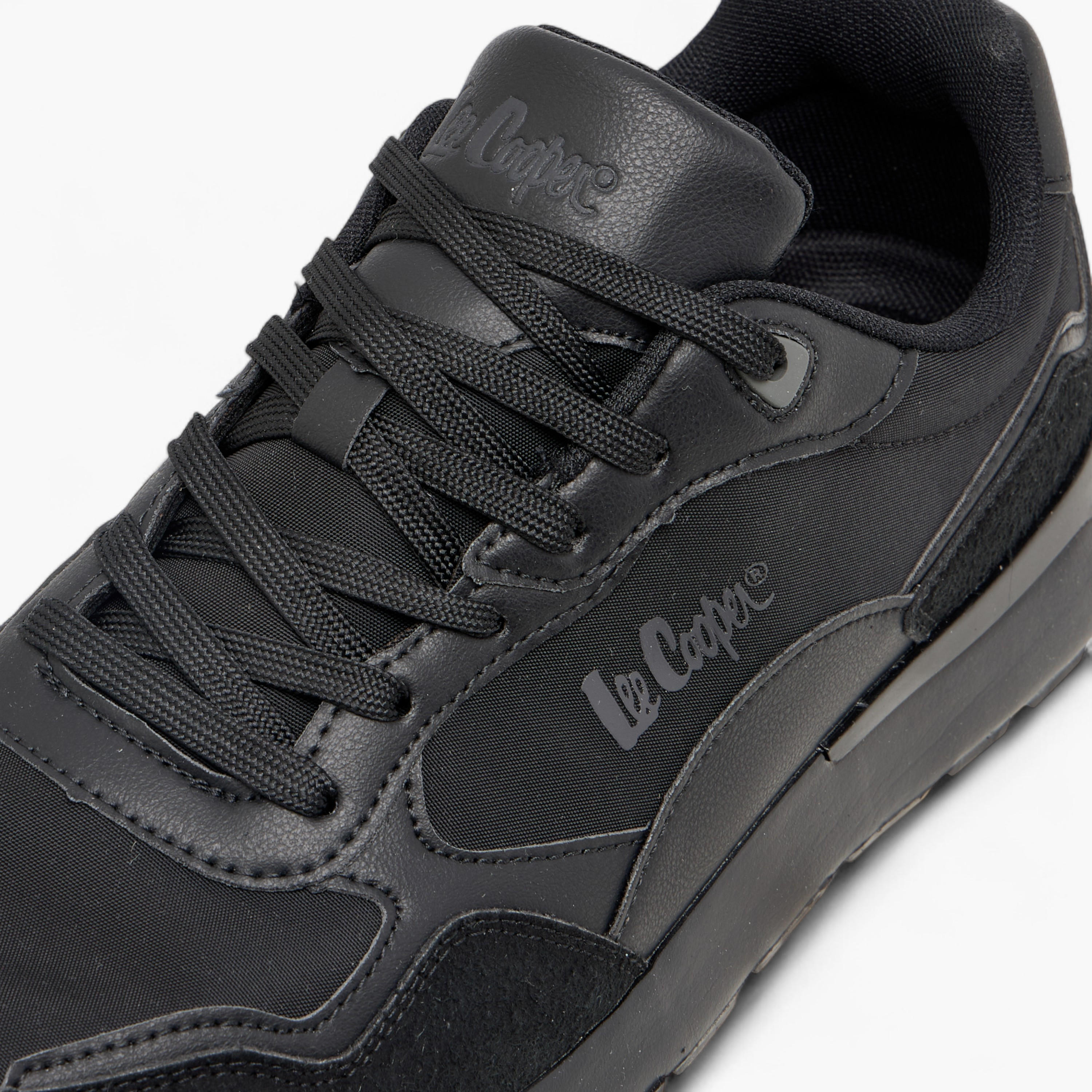 Lee Cooper Men's Panelled Sneakers with Lace-Up Closure-men-shoes-sneakers-image-4