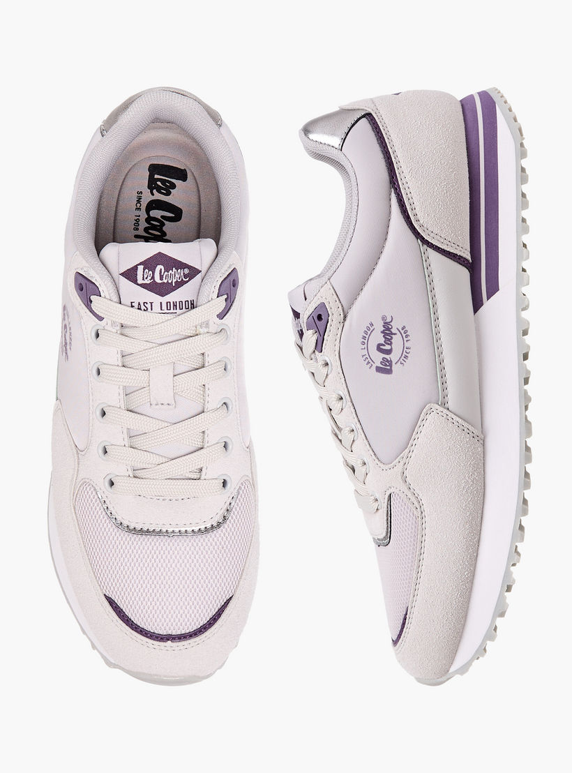 Lee Cooper Women's Logo Print Sneakers with Lace-Up Closure-women-shoes-sneakers-image-1