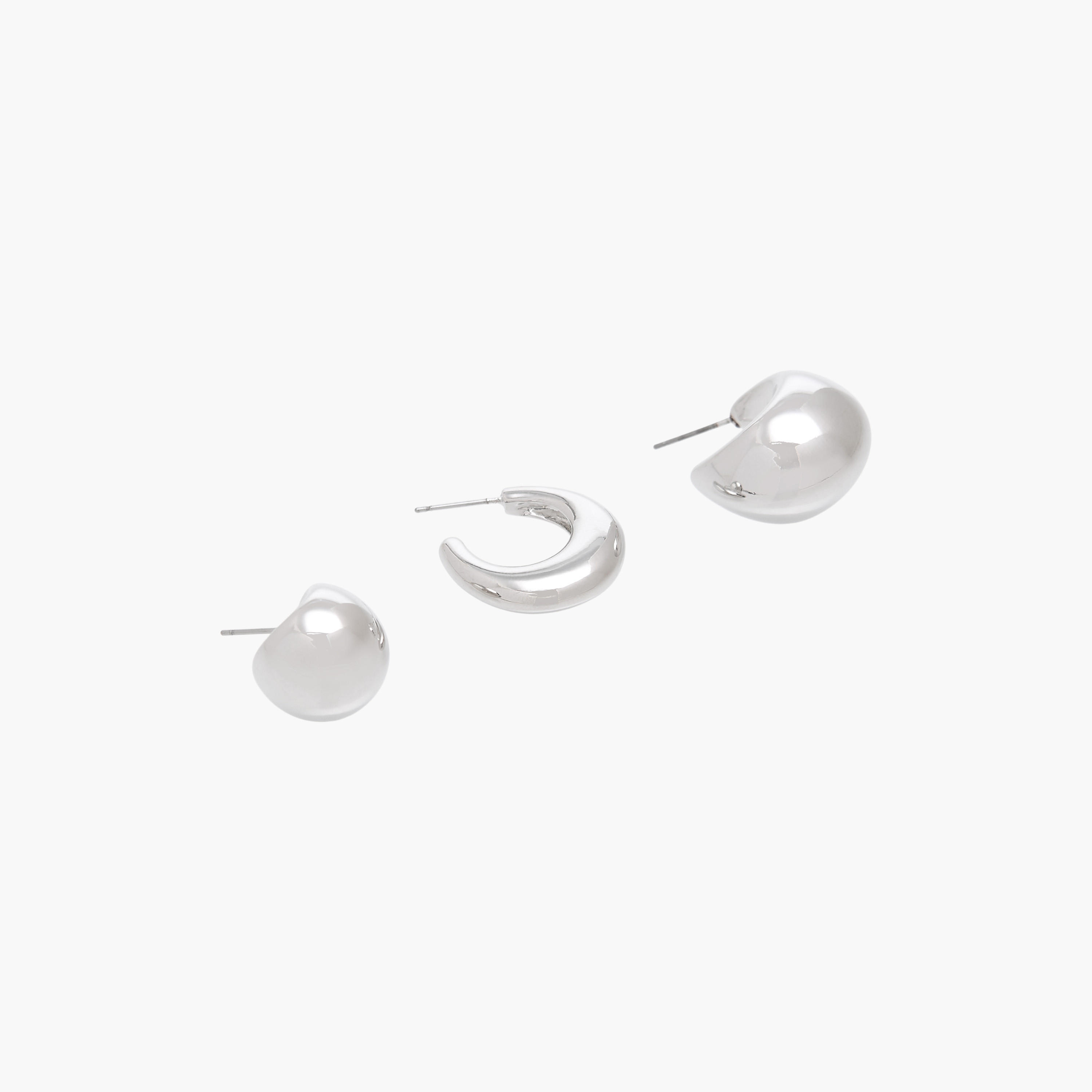 Flora Bella Pack of 3 Gold Tone Earrings with Pushback Closure-women-watchesandjewellery-jewellery-earrings-image-2