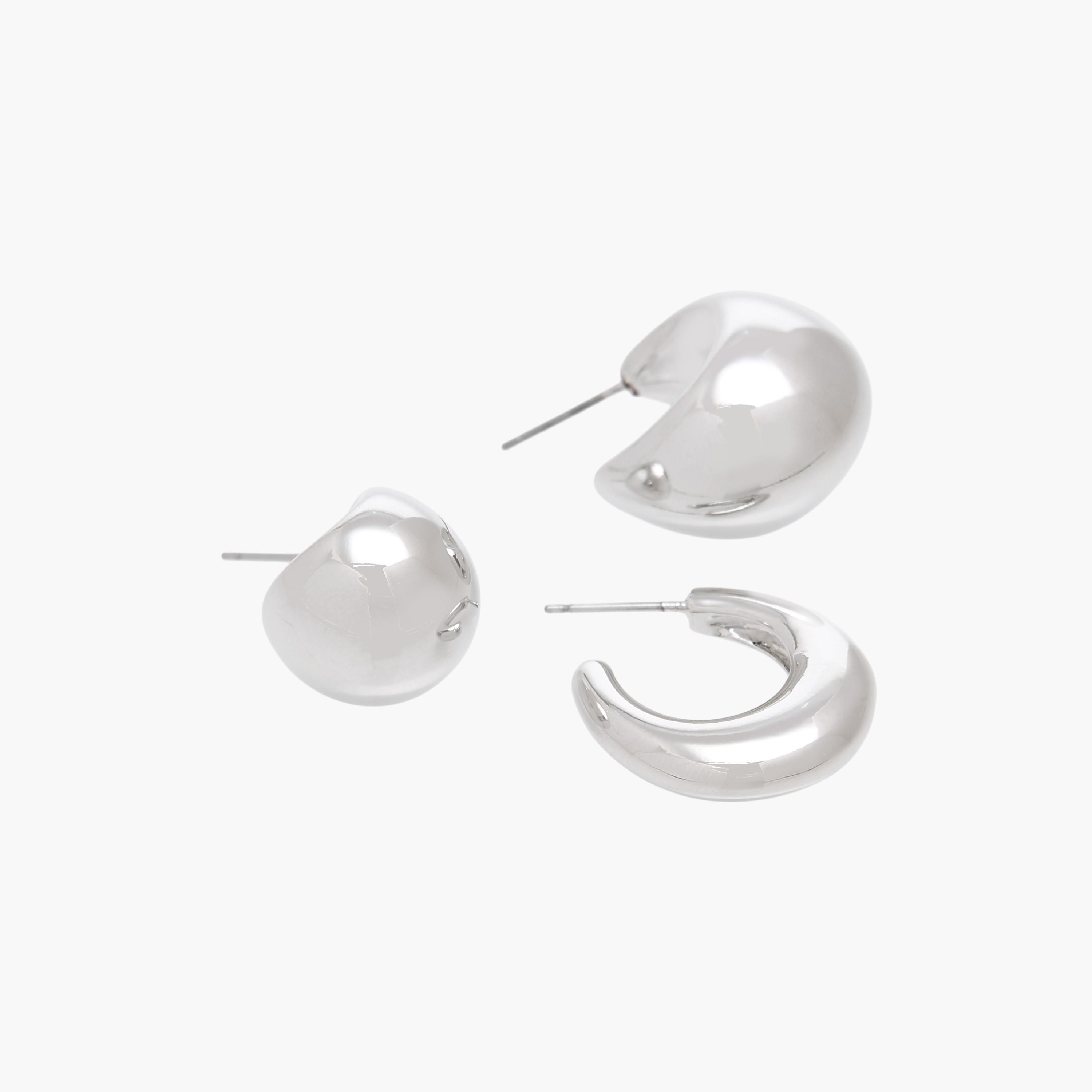 Flora Bella Pack of 3 Gold Tone Earrings with Pushback Closure-women-watchesandjewellery-jewellery-earrings-image-3