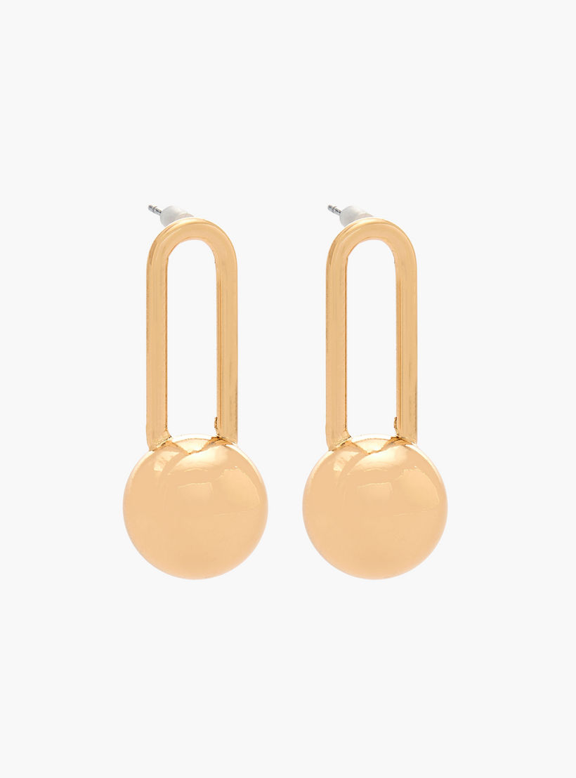 Flora Bella Pack of 2 Gold Tone Assorted Earrings with Pushback Closure-women-watchesandjewellery-jewellery-earrings-image-2