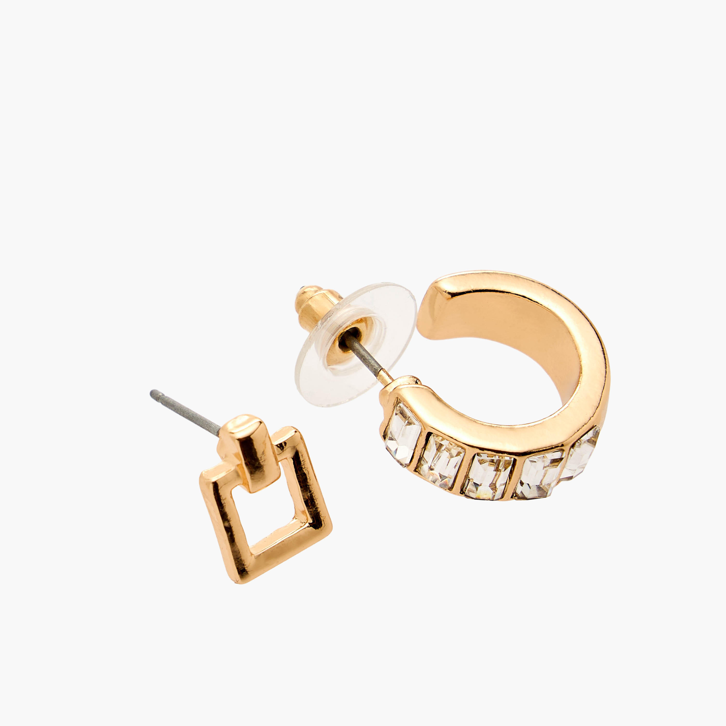 Flora Bella Pack of 9 Silver Tone Earrings with Pushback Closure-women-watchesandjewellery-jewellery-earrings-image-4
