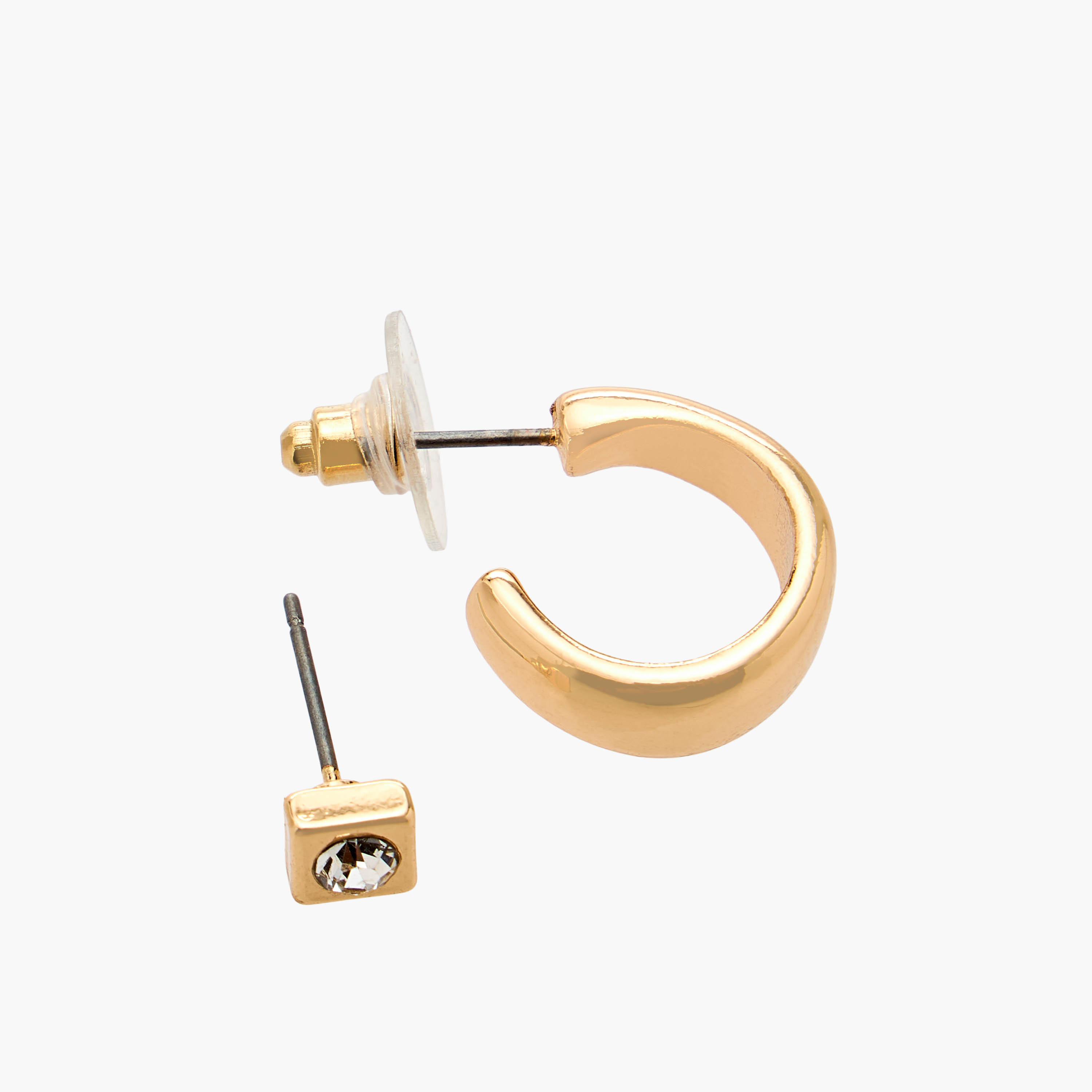 Flora Bella Pack of 6 Metallic Earrings with Pushback Closure-women-watchesandjewellery-jewellery-earrings-image-4