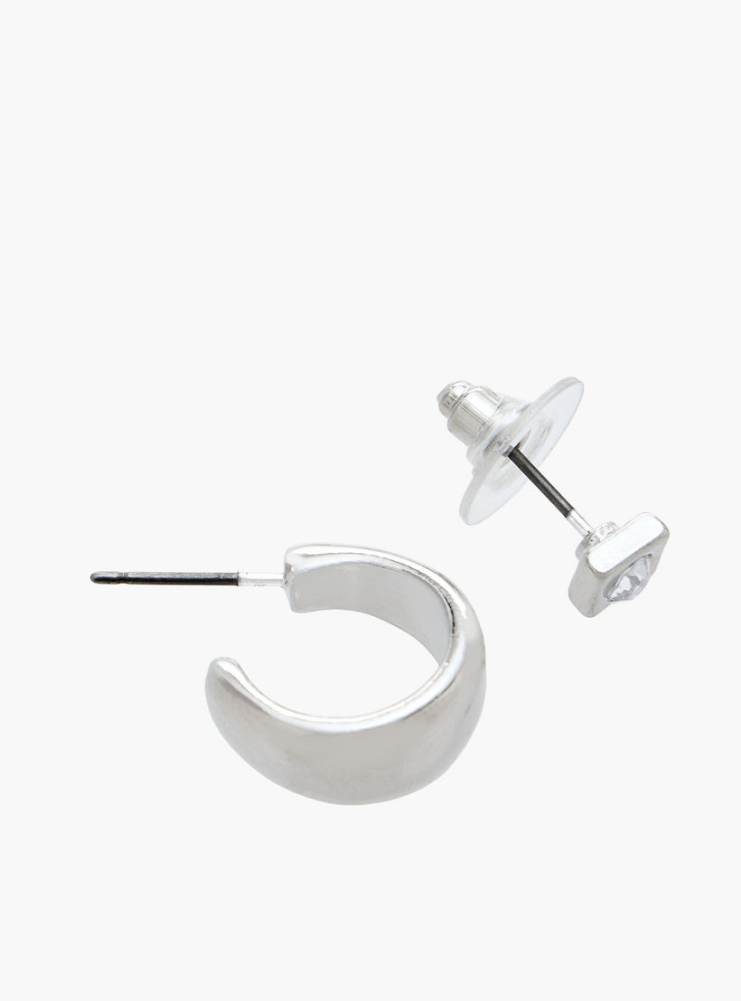 Flora Bella Pack of 6 Metallic Earrings with Pushback Closure-women-watchesandjewellery-jewellery-earrings-image-4