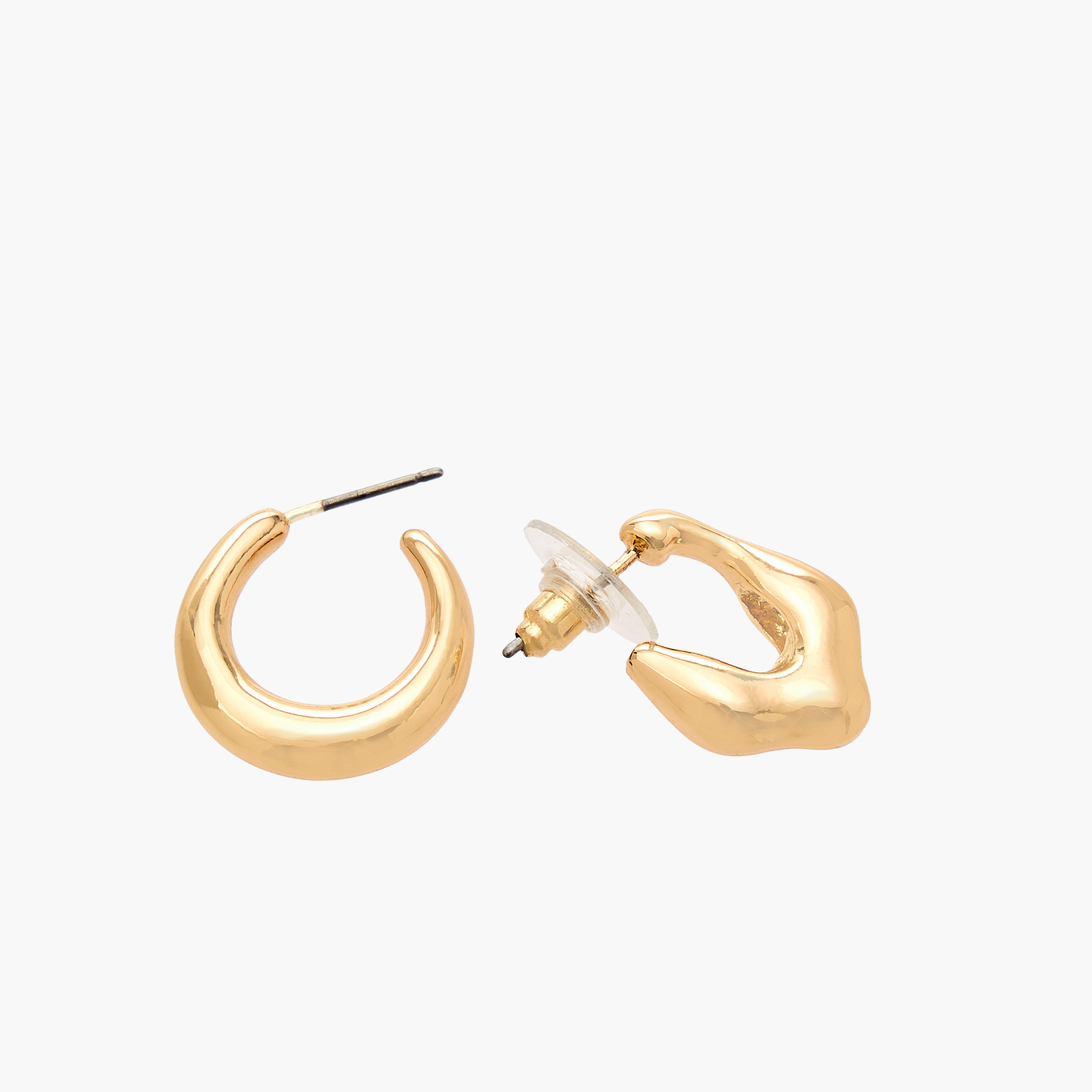 Flora Bella Pack of 6 Gold Tone Hoop Earrings with Pushback Closure-women-watchesandjewellery-jewellery-earrings-image-4