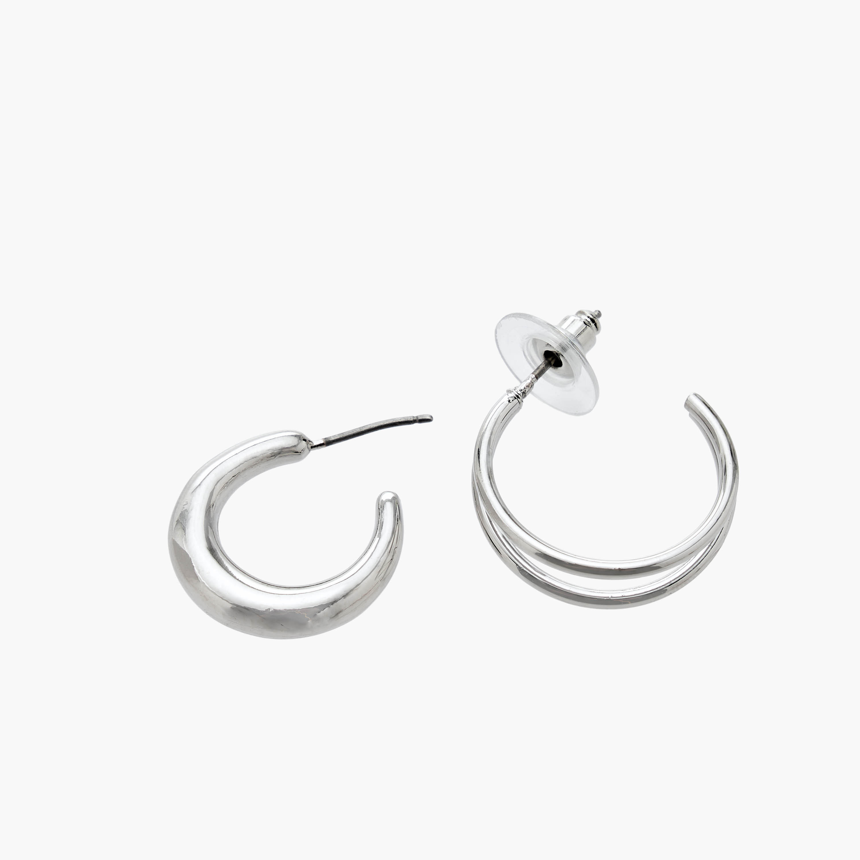 Flora Bella Pack of 6 Gold Tone Hoop Earrings with Pushback Closure-women-watchesandjewellery-jewellery-earrings-image-4