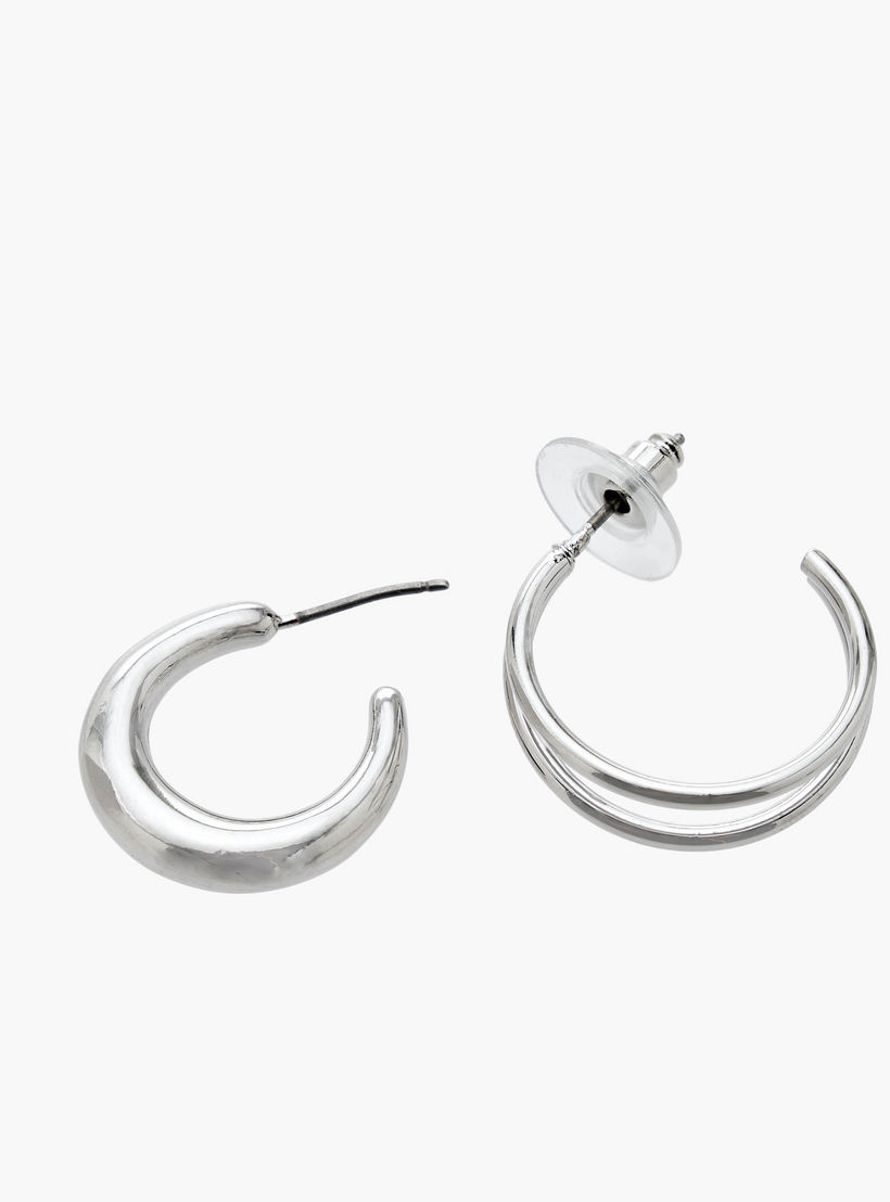 Flora Bella Pack of 6 Gold Tone Hoop Earrings with Pushback Closure-women-watchesandjewellery-jewellery-earrings-image-4