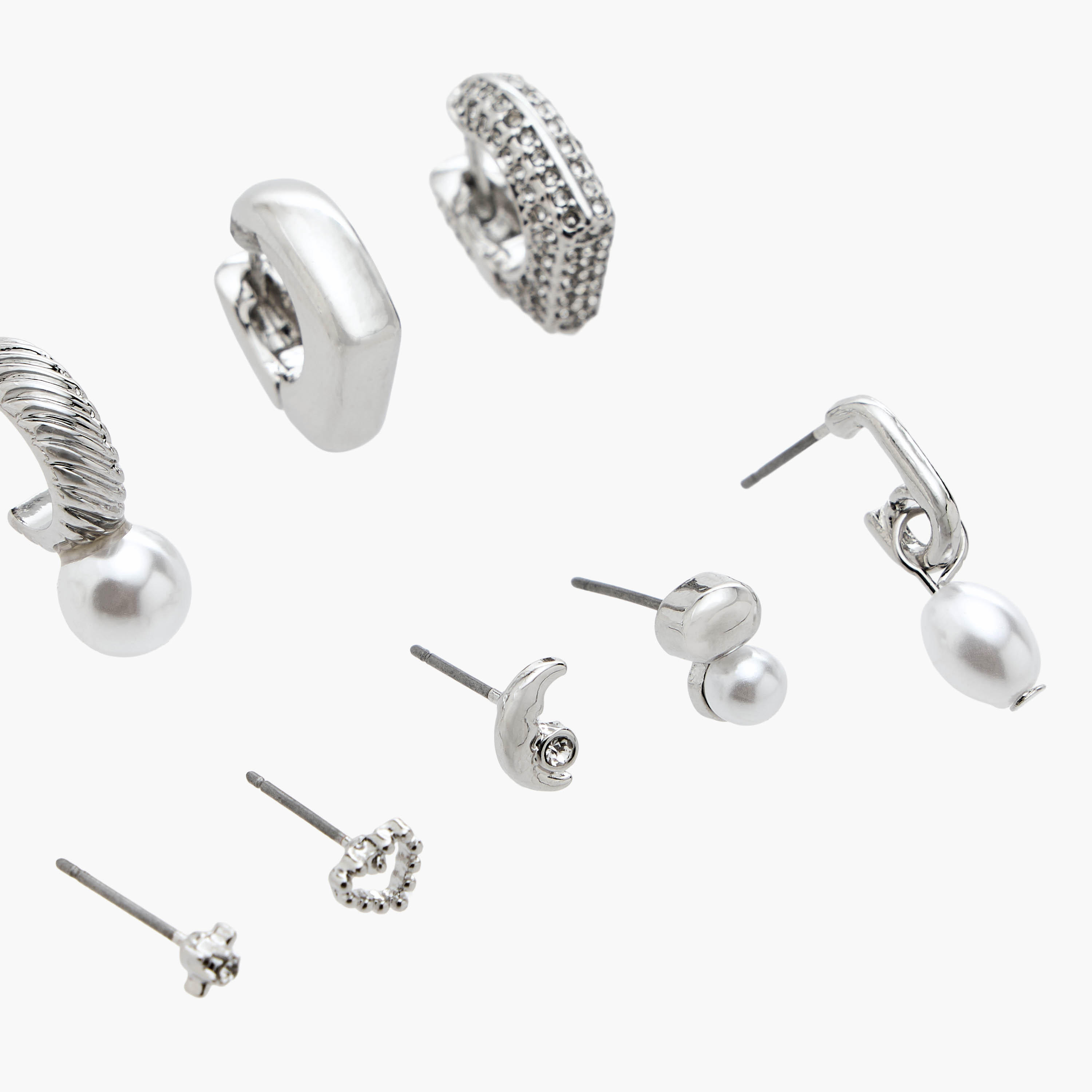 Flora Bella Pack of 9 Gold Tone Assorted Earrings-women-watchesandjewellery-jewellery-earrings-image-3